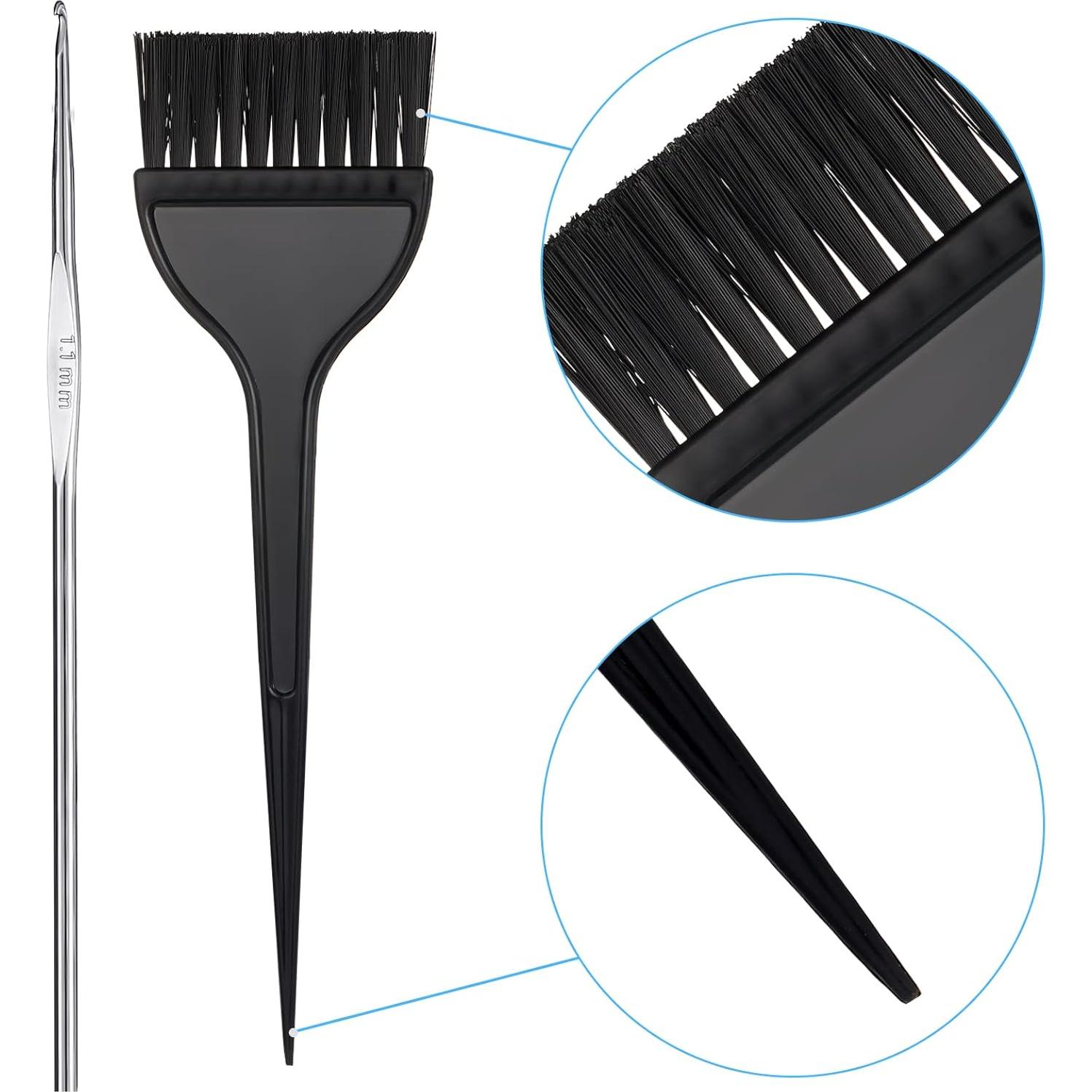 Kit de Coloración de Cabello Boao Rosa - 3 Gorras, 3 Brochas, Guantes