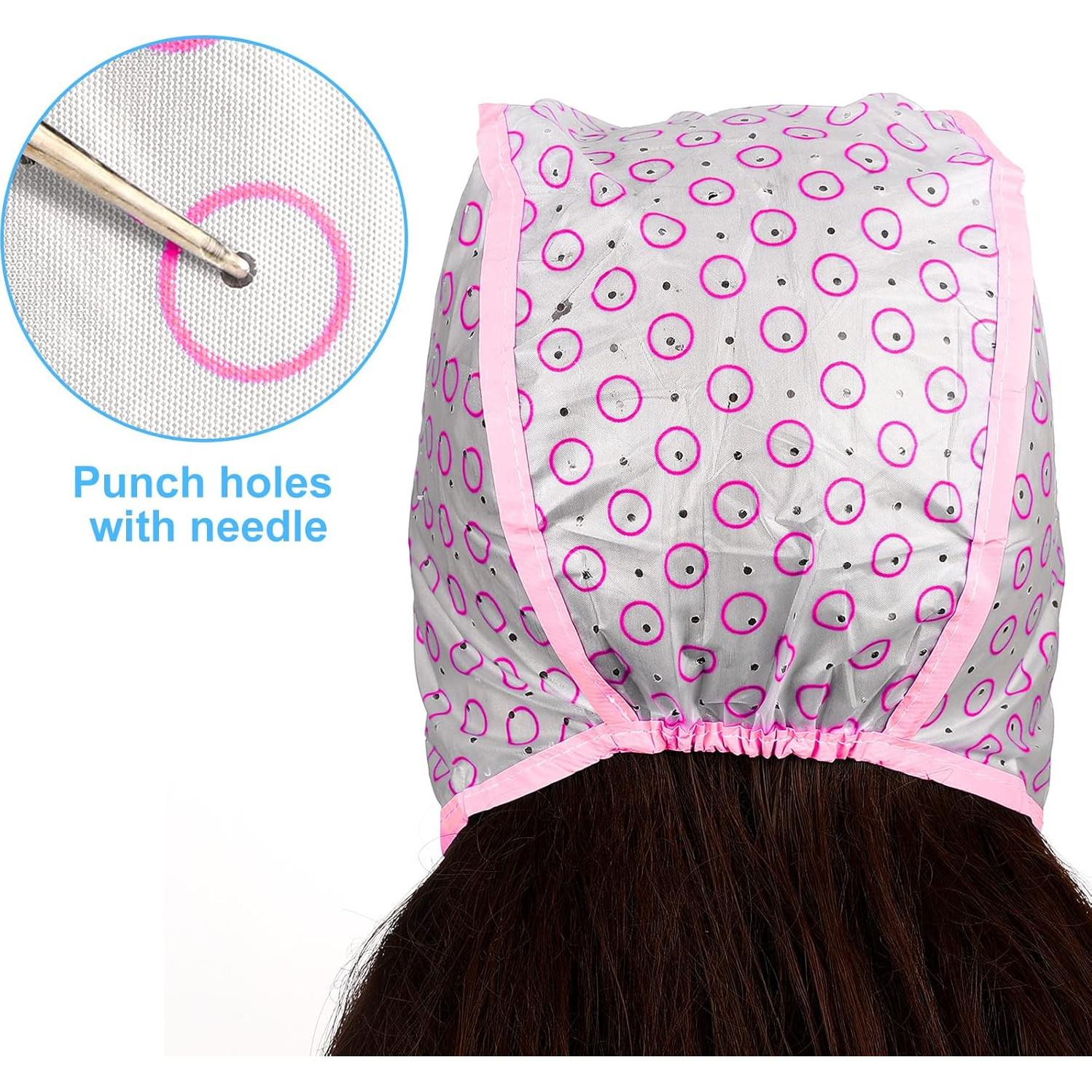 Kit de Coloración de Cabello Boao Rosa - 3 Gorras, 3 Brochas, Guantes