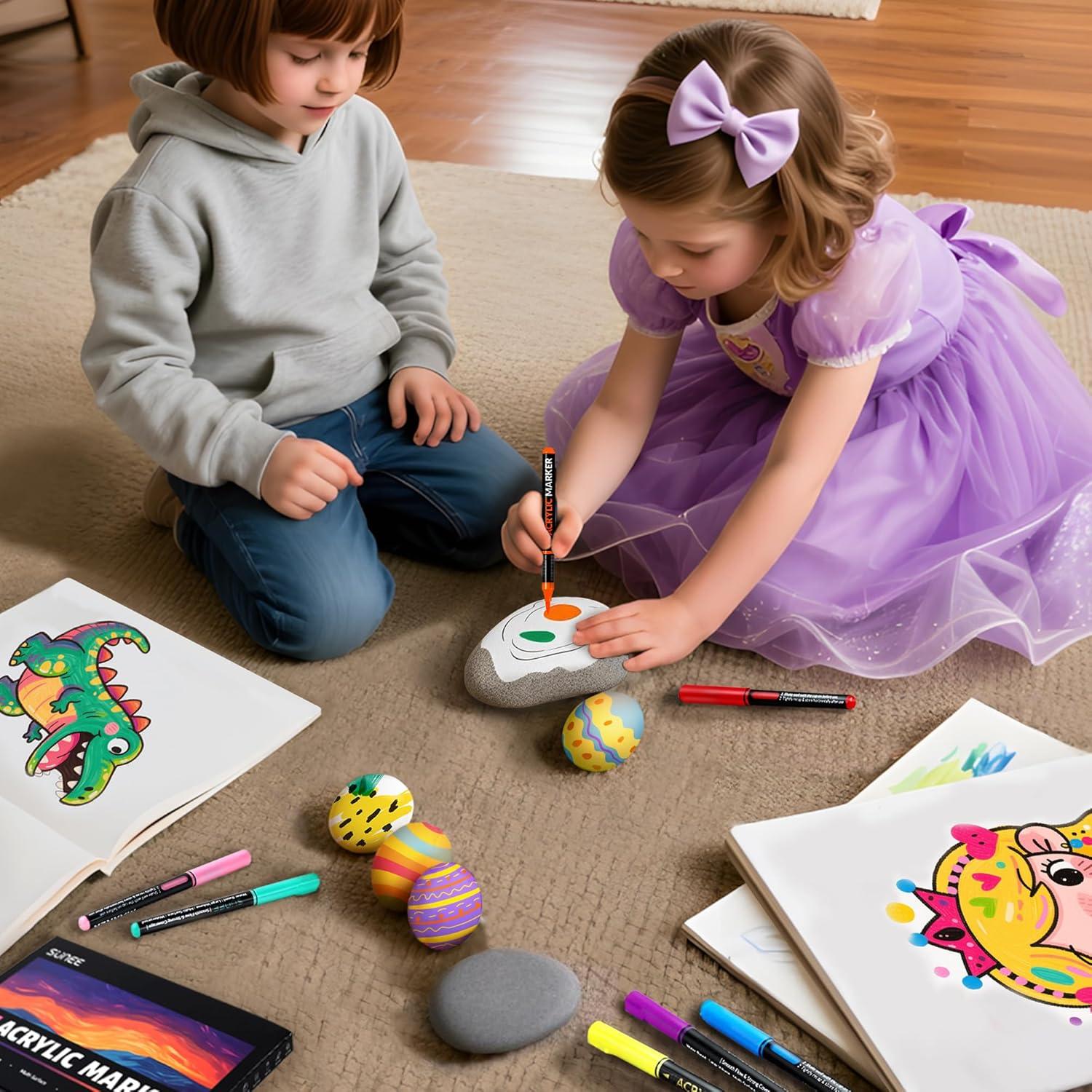 Marcadores de Pintura Acrílica SUNEE 18 Colores Punta de Pincel