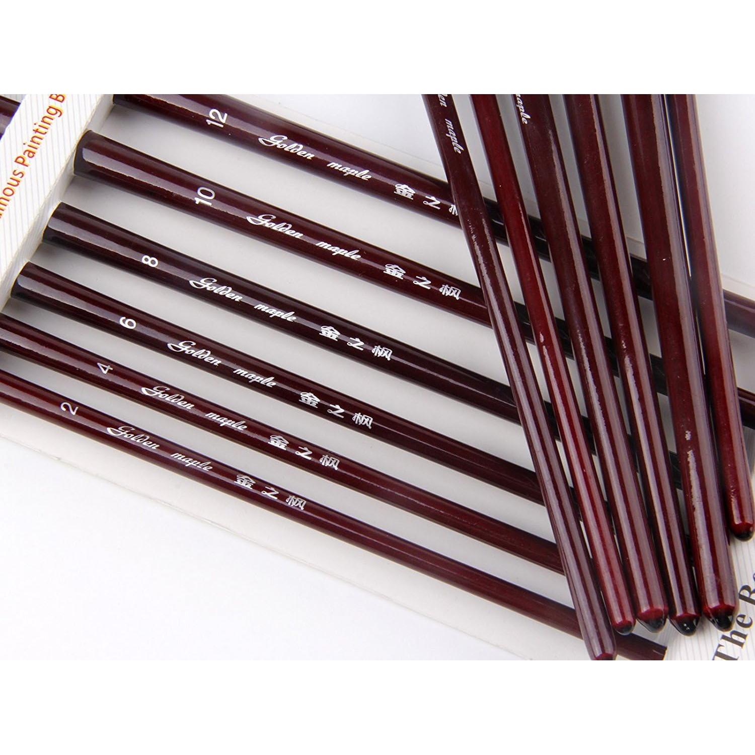 Juego de Pinceles de Acuarela Arce Dorado New168 - Punta Redonda