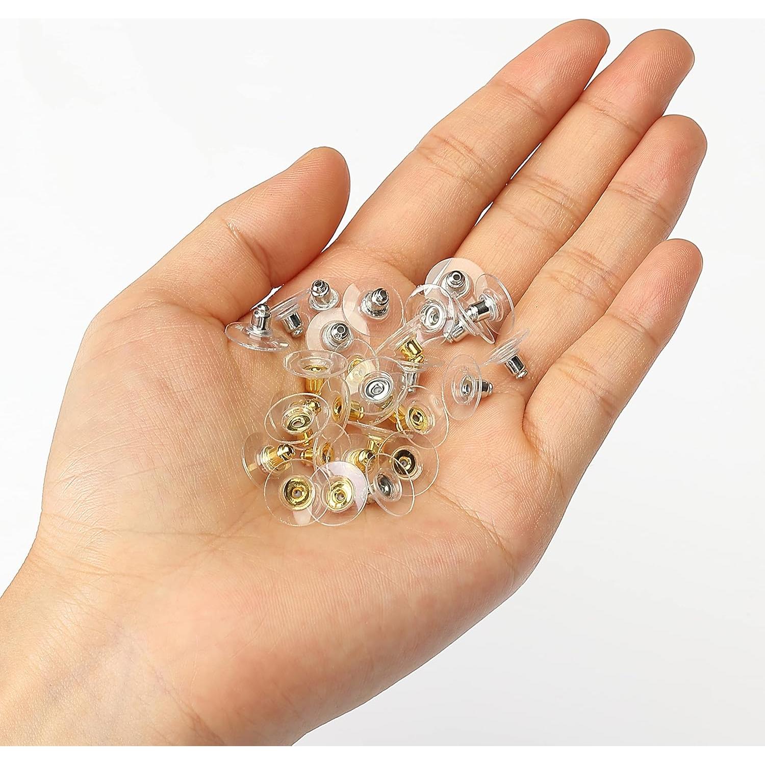 Respaldos de Aretes Clutch de Bala Mr. Pen 76 Pcs Dorado Plateado