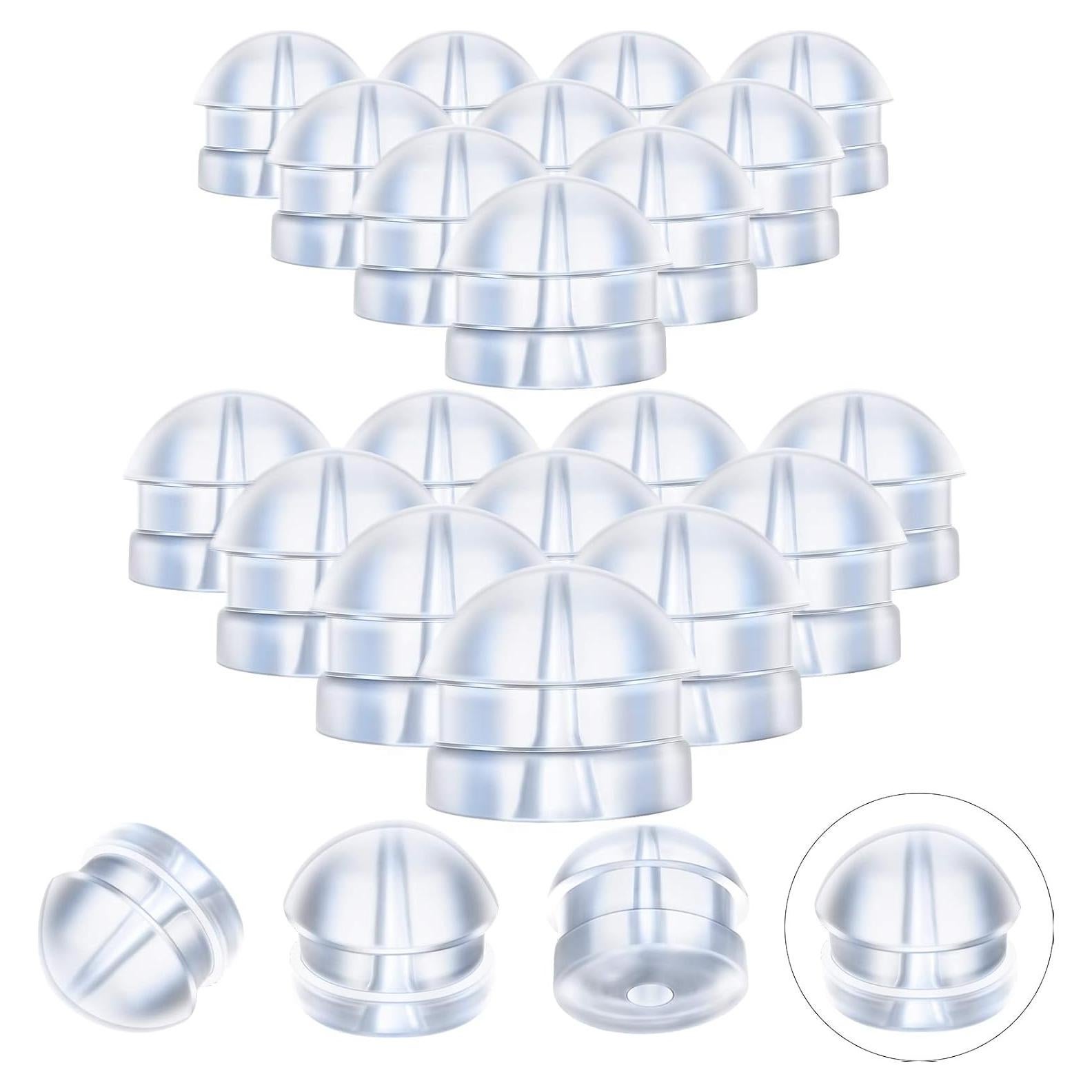 100 Respaldo de Aretes Silicona Hicarer en 2 Tamaños