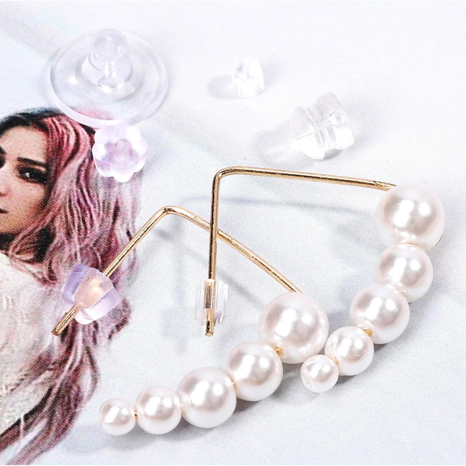 Cojinetes de Silicona Hipoalergénicos Hulubo 550 Pcs Transparentes