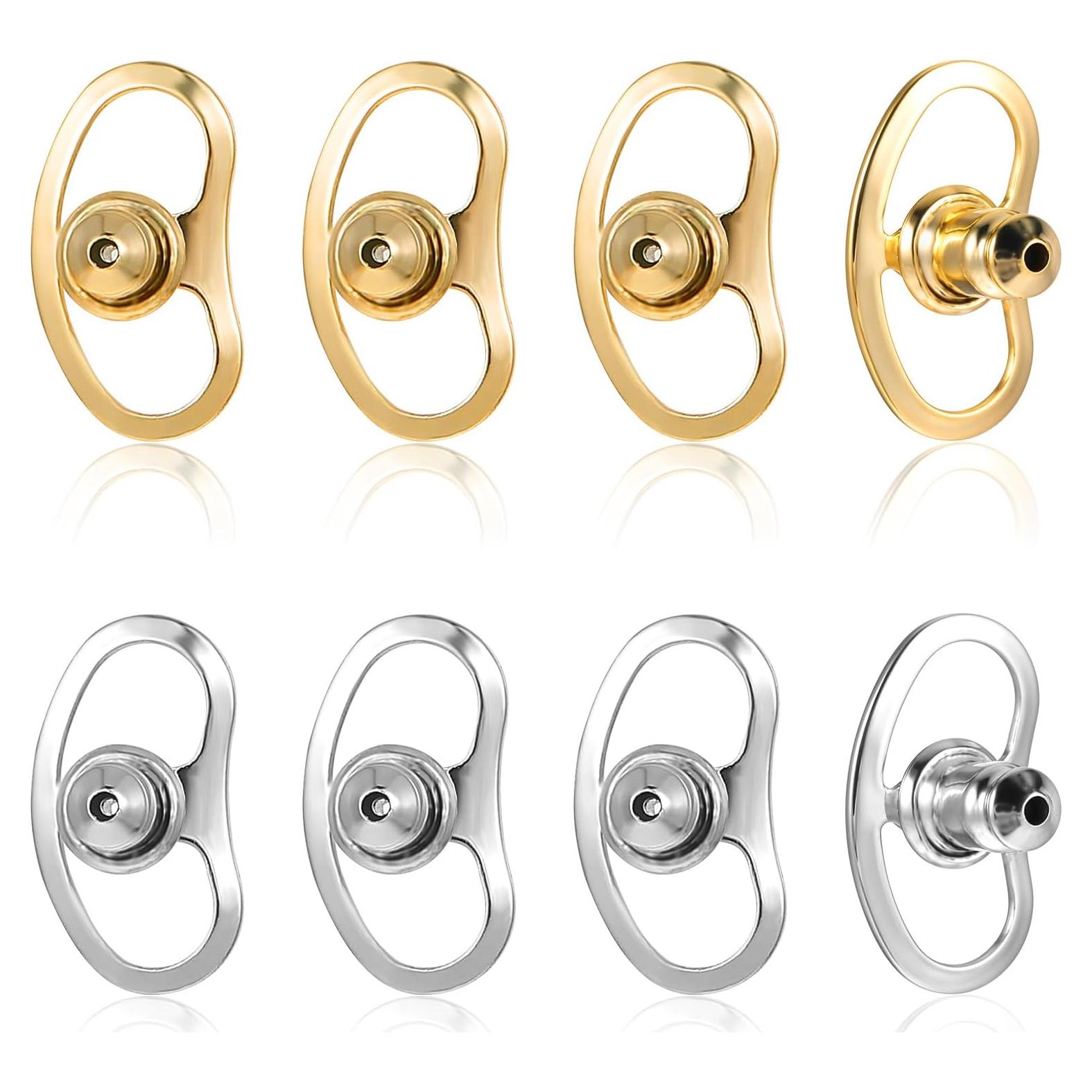 Soportes para Pendientes Mabor 8 Pcs Oro Blanco y Oro