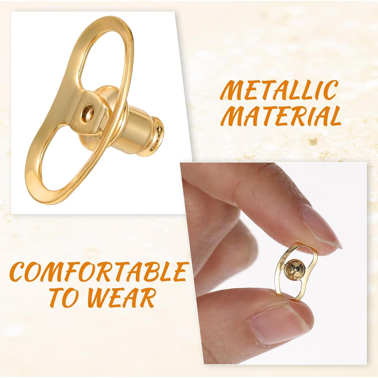 Soportes para Pendientes Mabor 8 Pcs Oro Blanco y Oro