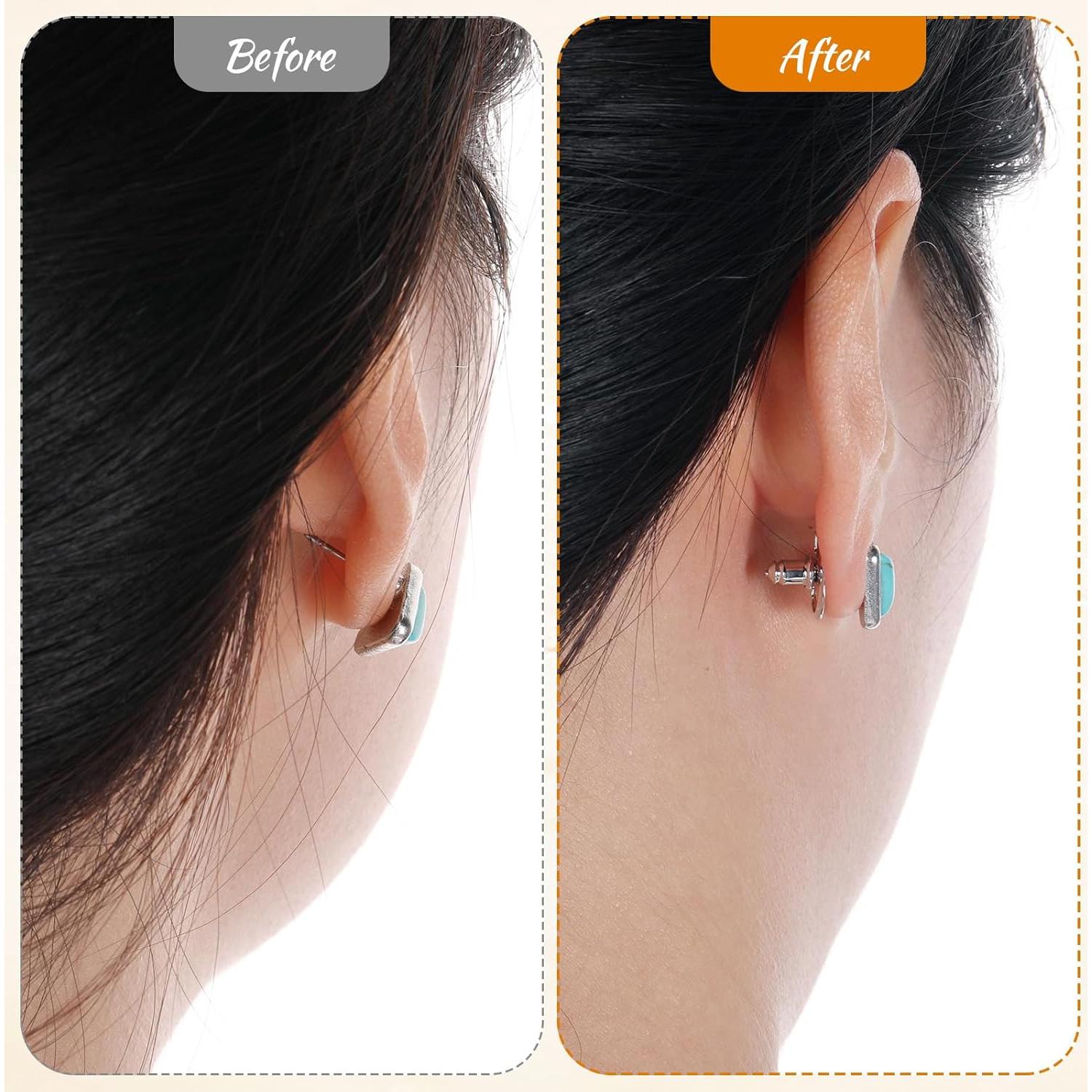 Soportes para Pendientes Mabor 8 Pcs Oro Blanco y Oro