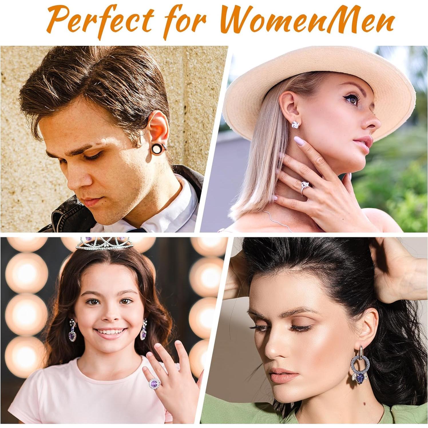 Soportes para Pendientes Mabor 8 Pcs Oro Blanco y Oro