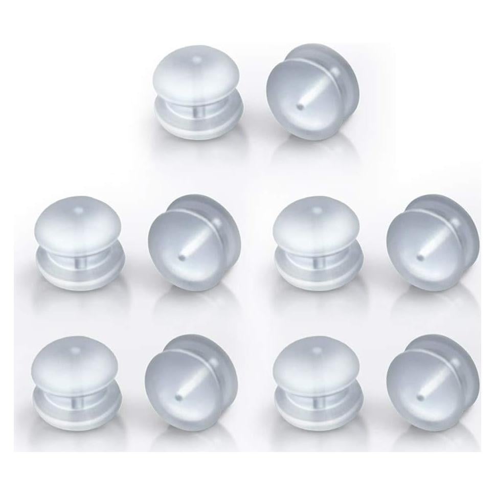 Respaldos de Aretes Silicona Médica Hipoalergénica 10 Piezas