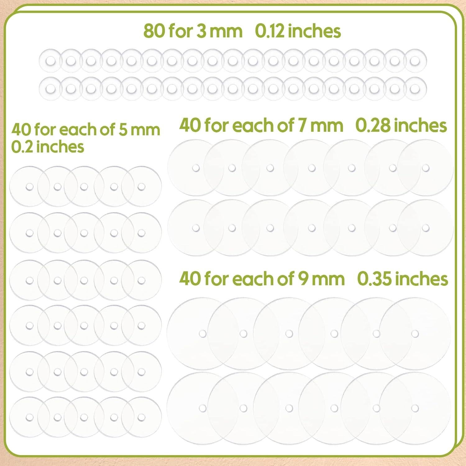 Hicarer 200 Pcs Soporte de Silicona para Pendientes 3-9 mm