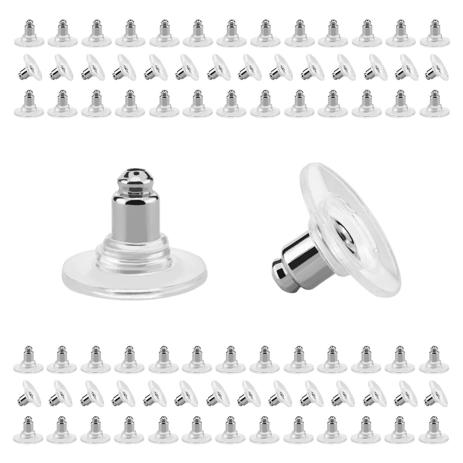 Respaldo de Pendientes Hipoalergénico BEADNOVA 240 Pcs Plateado