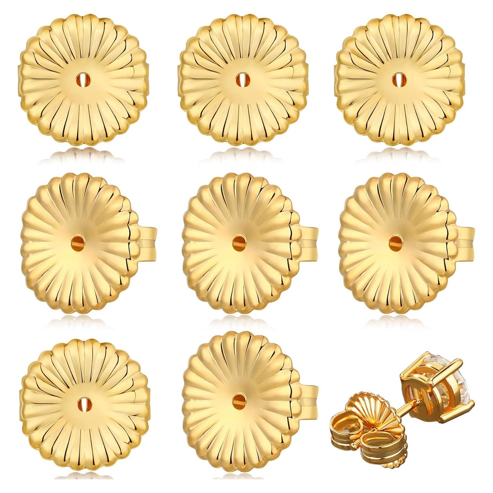 Soportes para Pendientes Formulen Oro 9 mm - 8 Piezas S925