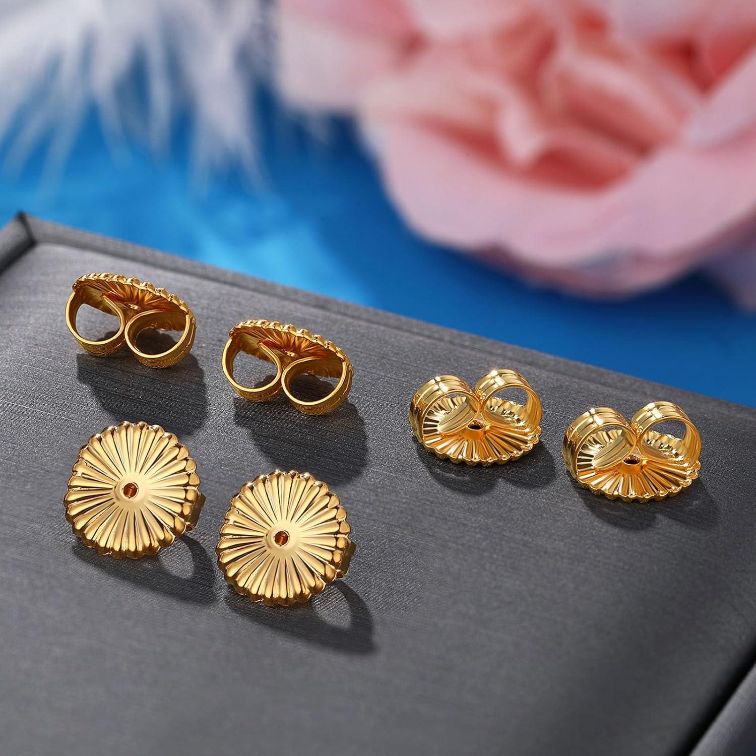 Soportes para Pendientes Formulen Oro 9 mm - 8 Piezas S925