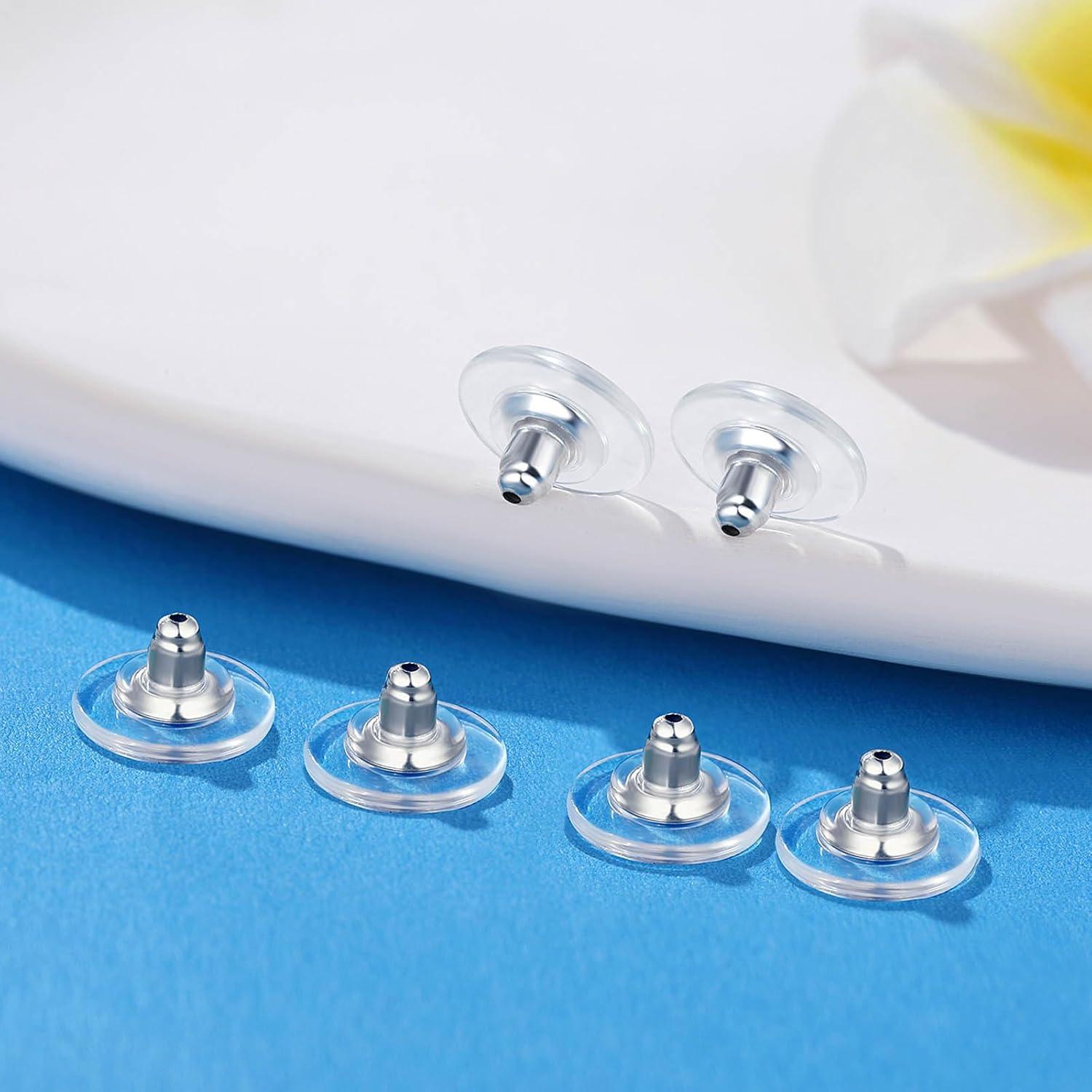 3 Pares Sujetadores Pendientes Pesados Moconar Plata 925 Oro 18K