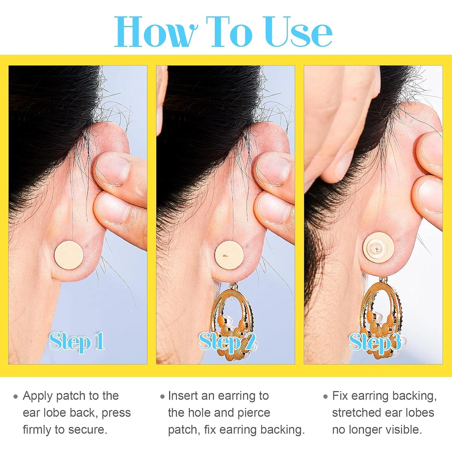 Parches de Soporte para Pendientes Hicarer 300 Piezas Color Piel