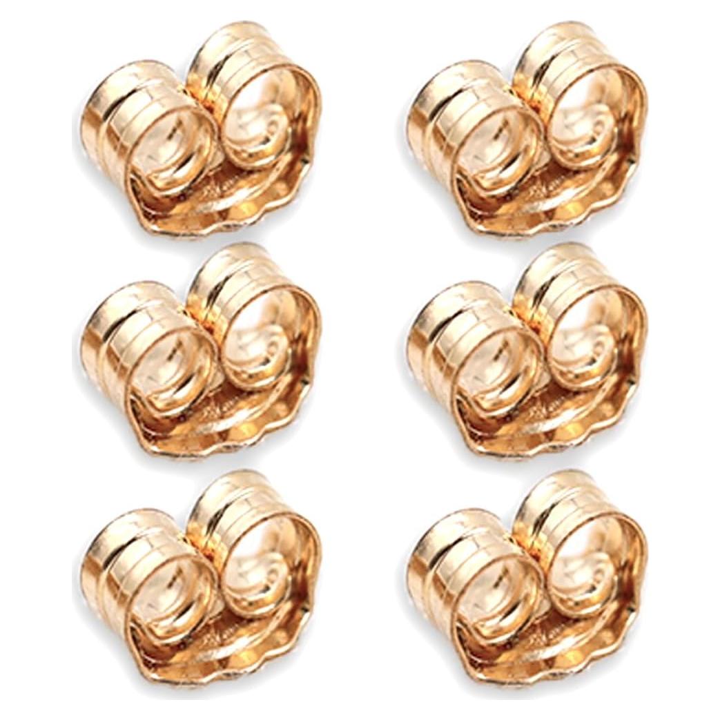 Respaldos de Aretes de Oro 14K ERT - 6 Piezas 5.4mm