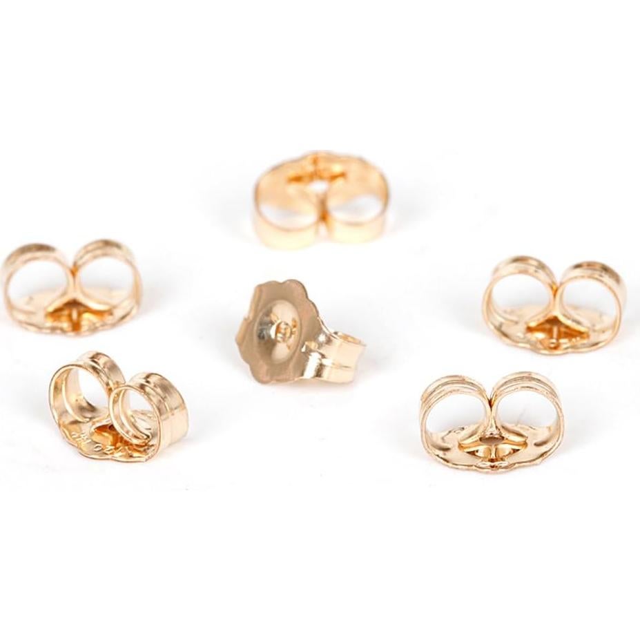 Respaldos de Aretes de Oro 14K ERT - 6 Piezas 5.4mm