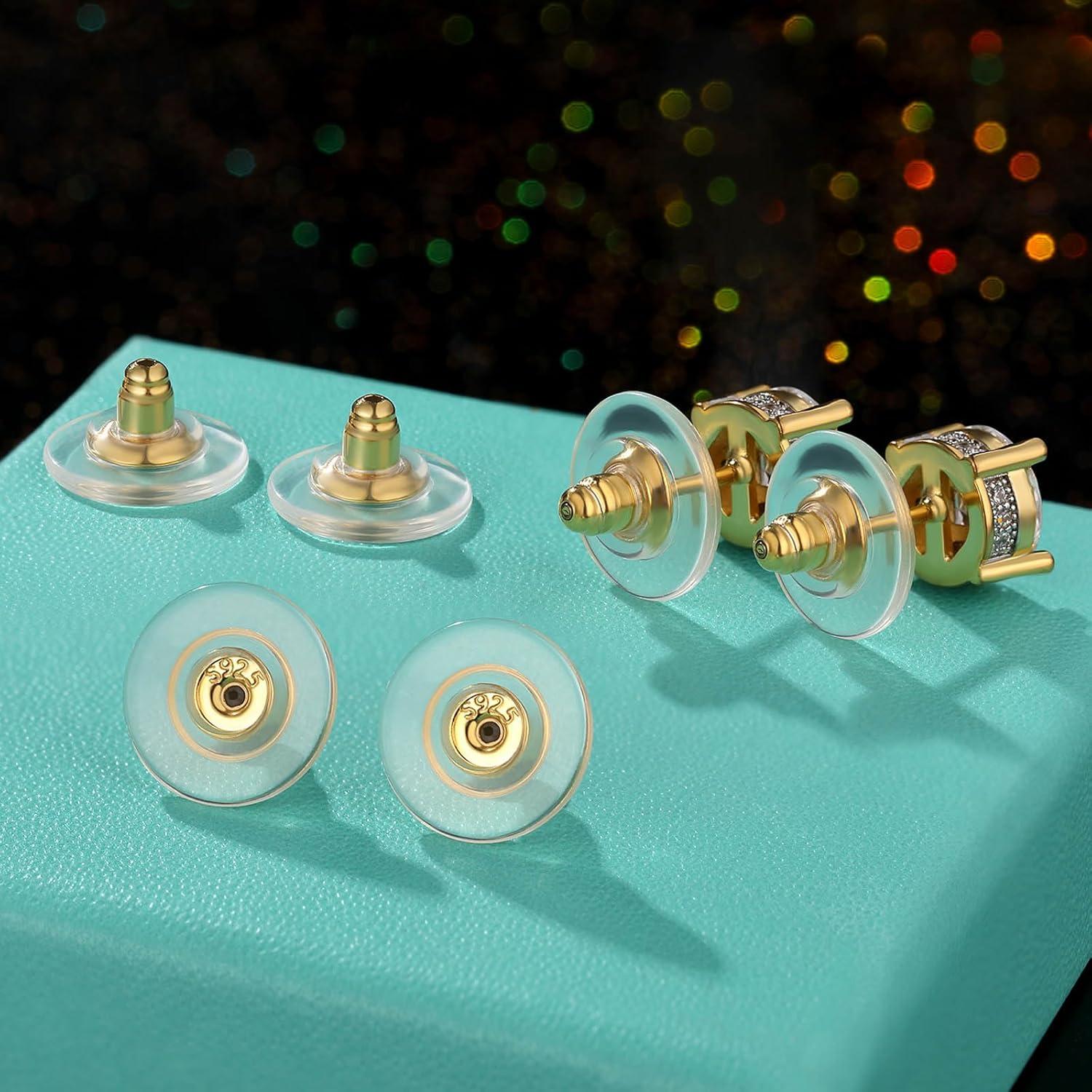 Respaldo de Aretes Grande 12mm Hazifes Plata 925 Hipoalergénico