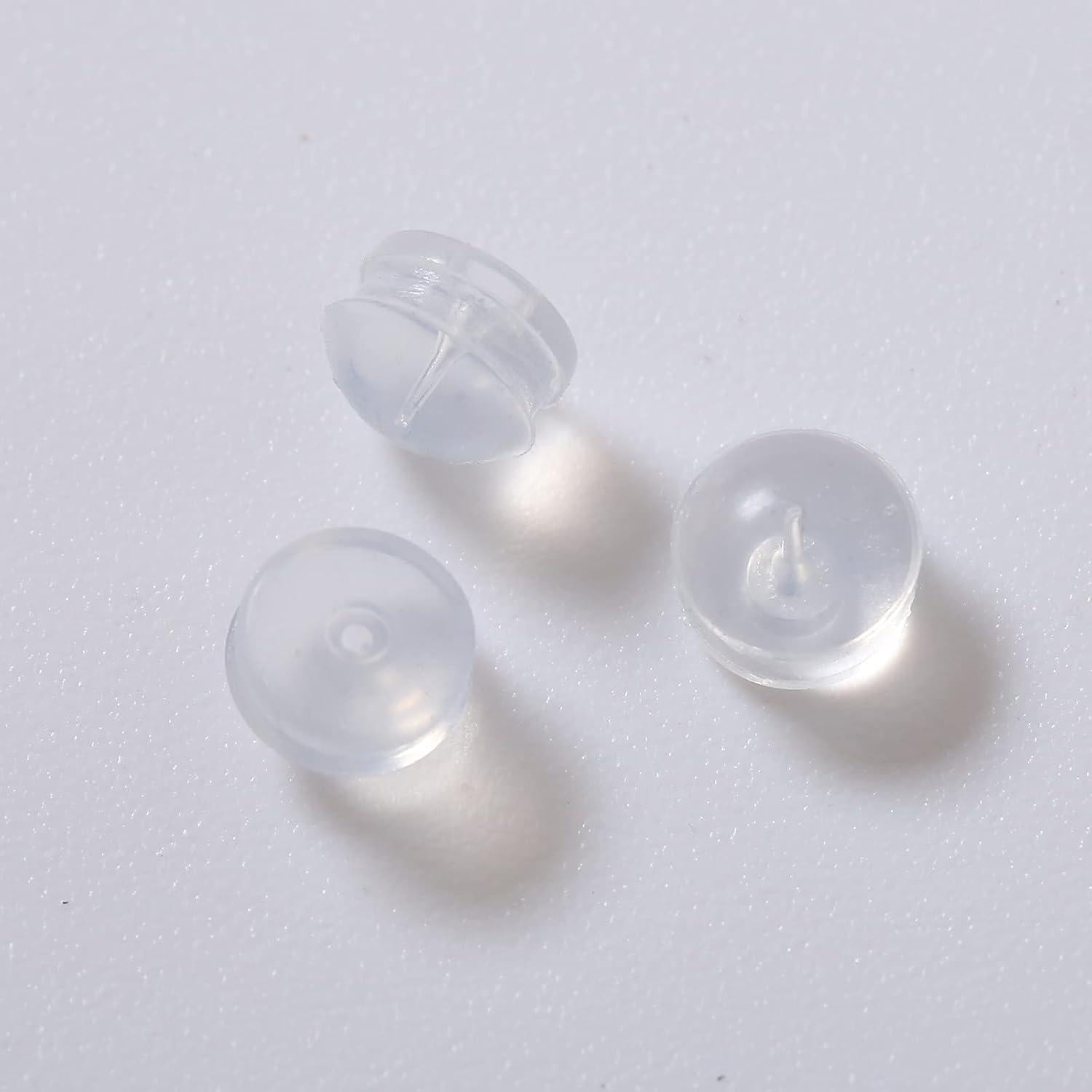 Respaldos de Aretes de Silicona KASBEE 12PCS Transparentes