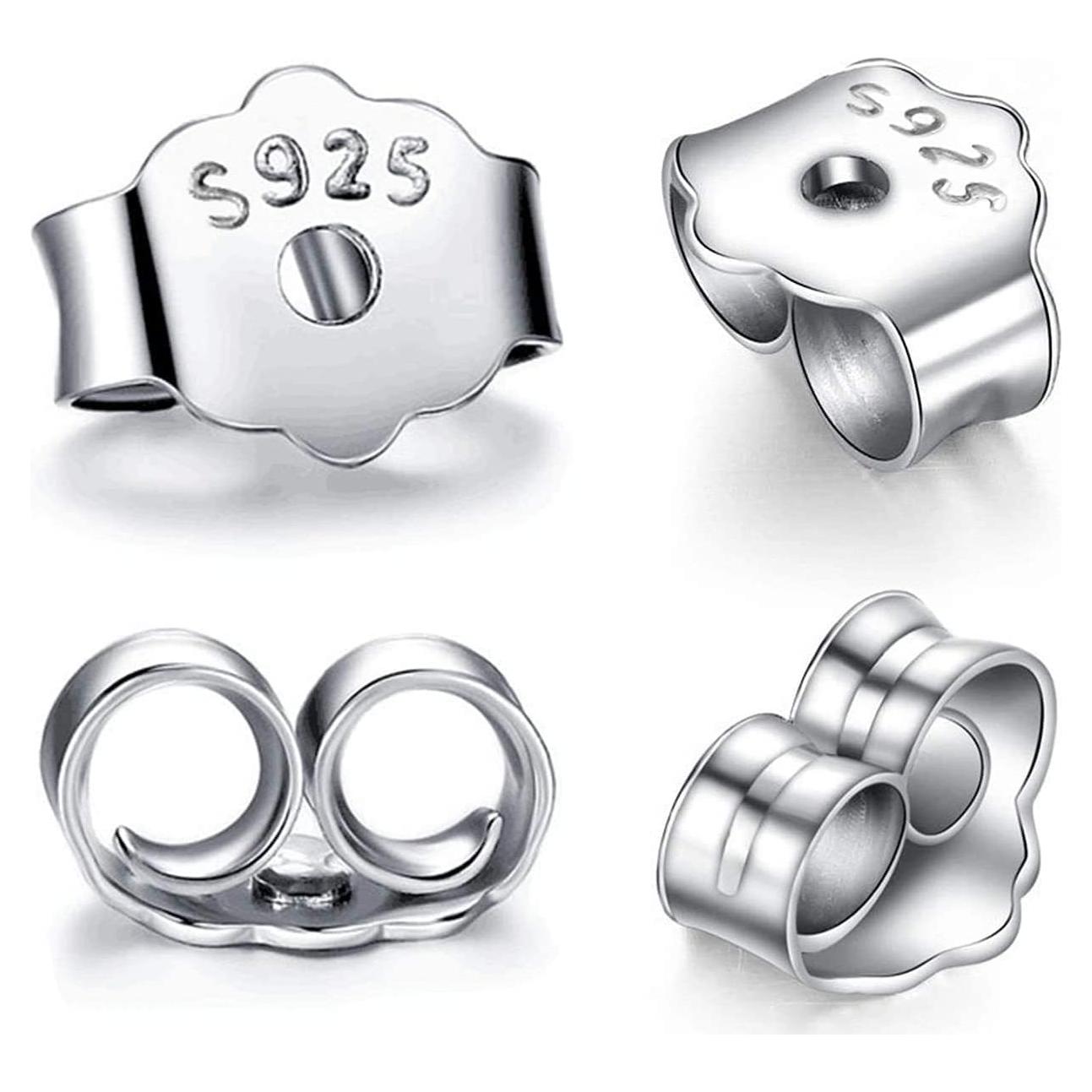 Respaldo de Aretes de Plata Esterlina S925 Hollosport 12Pcs