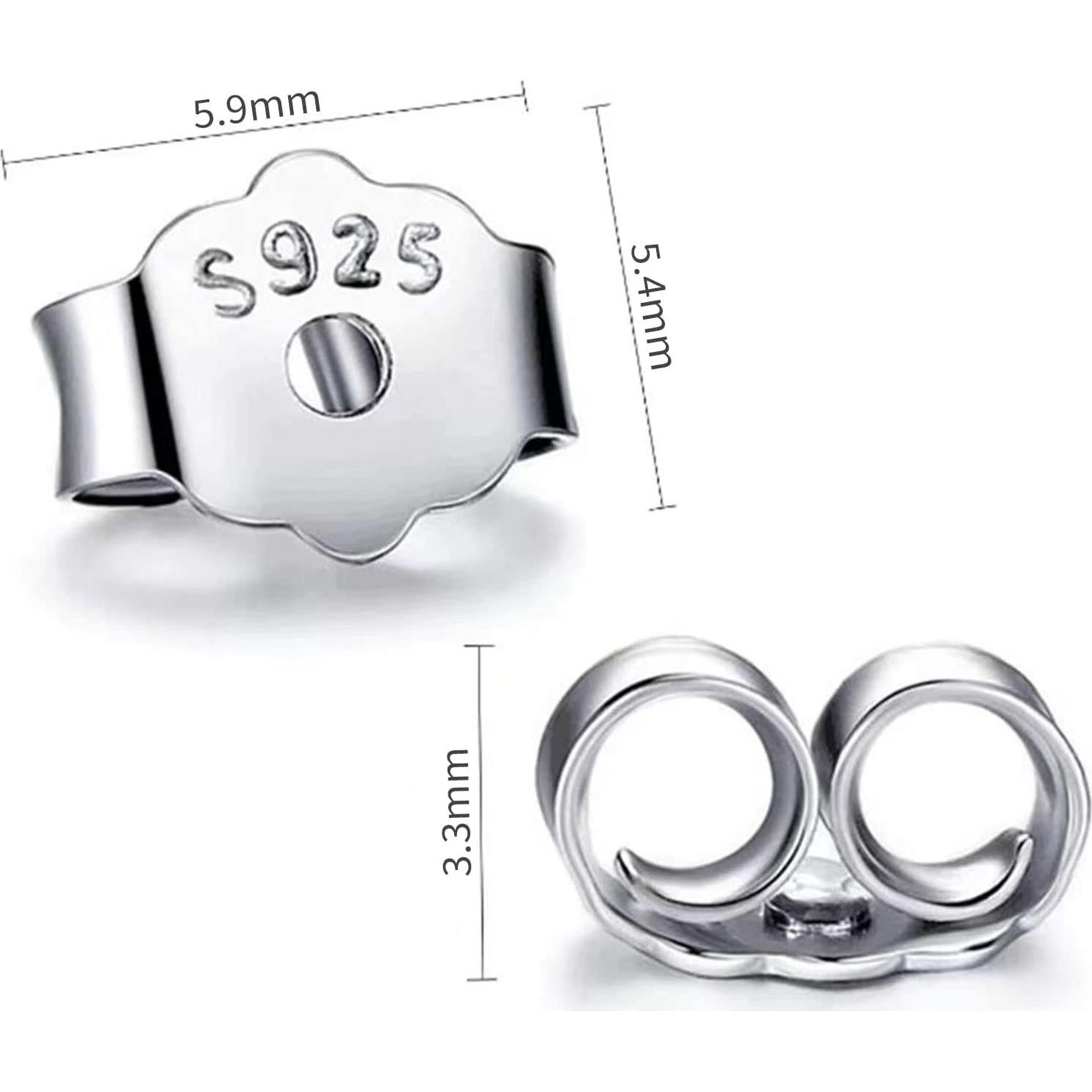 Respaldo de Aretes de Plata Esterlina S925 Hollosport 12Pcs