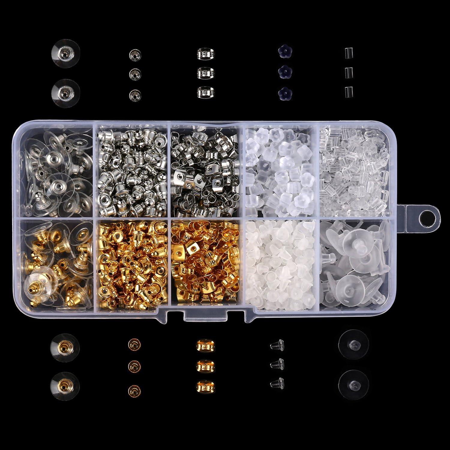 Kit de 1040 Respaldos de Pendientes BetyBedy - 10 Estilos