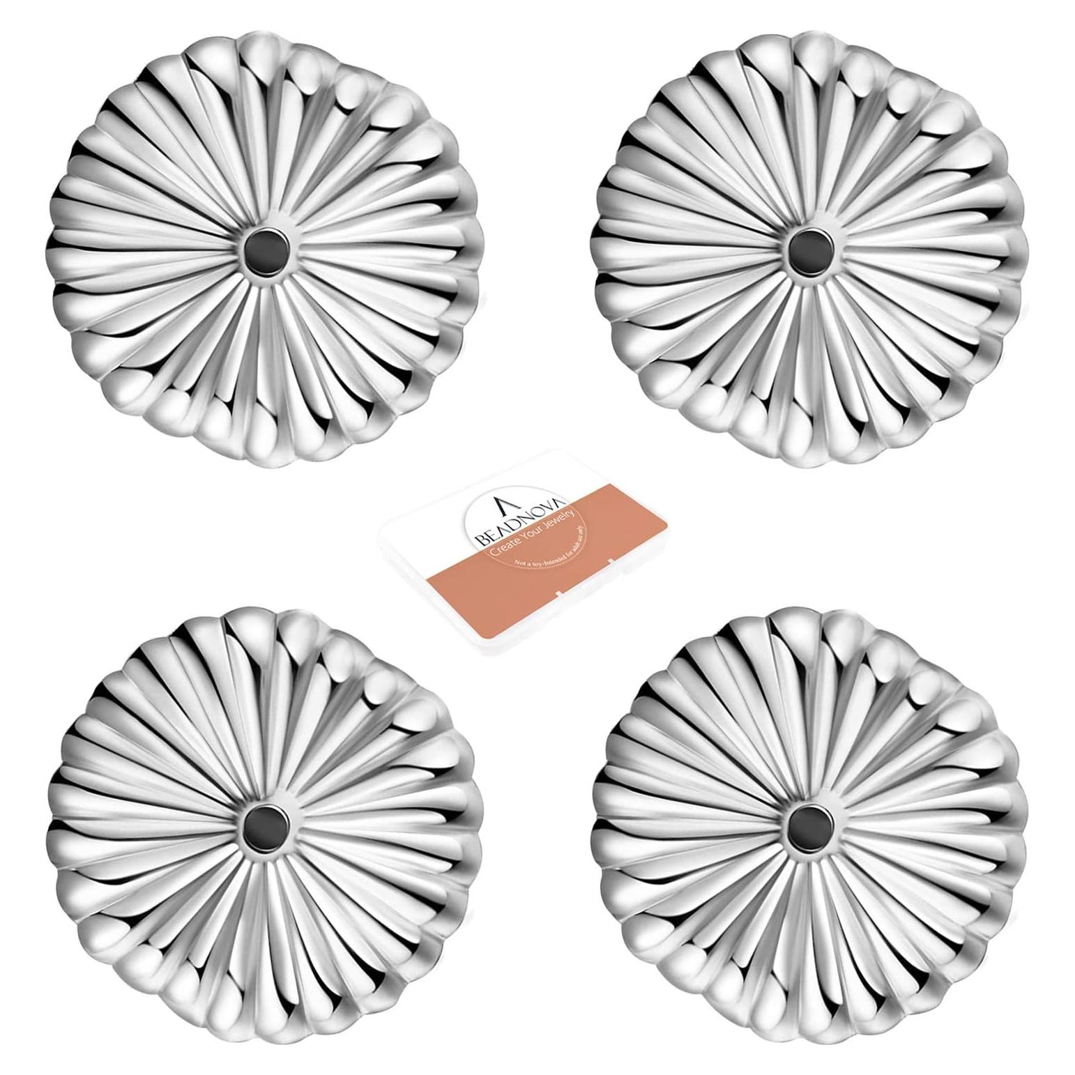 Respaldo Jumbo de Pendientes BEADNOVA 925 Plata Esterlina 4pcs