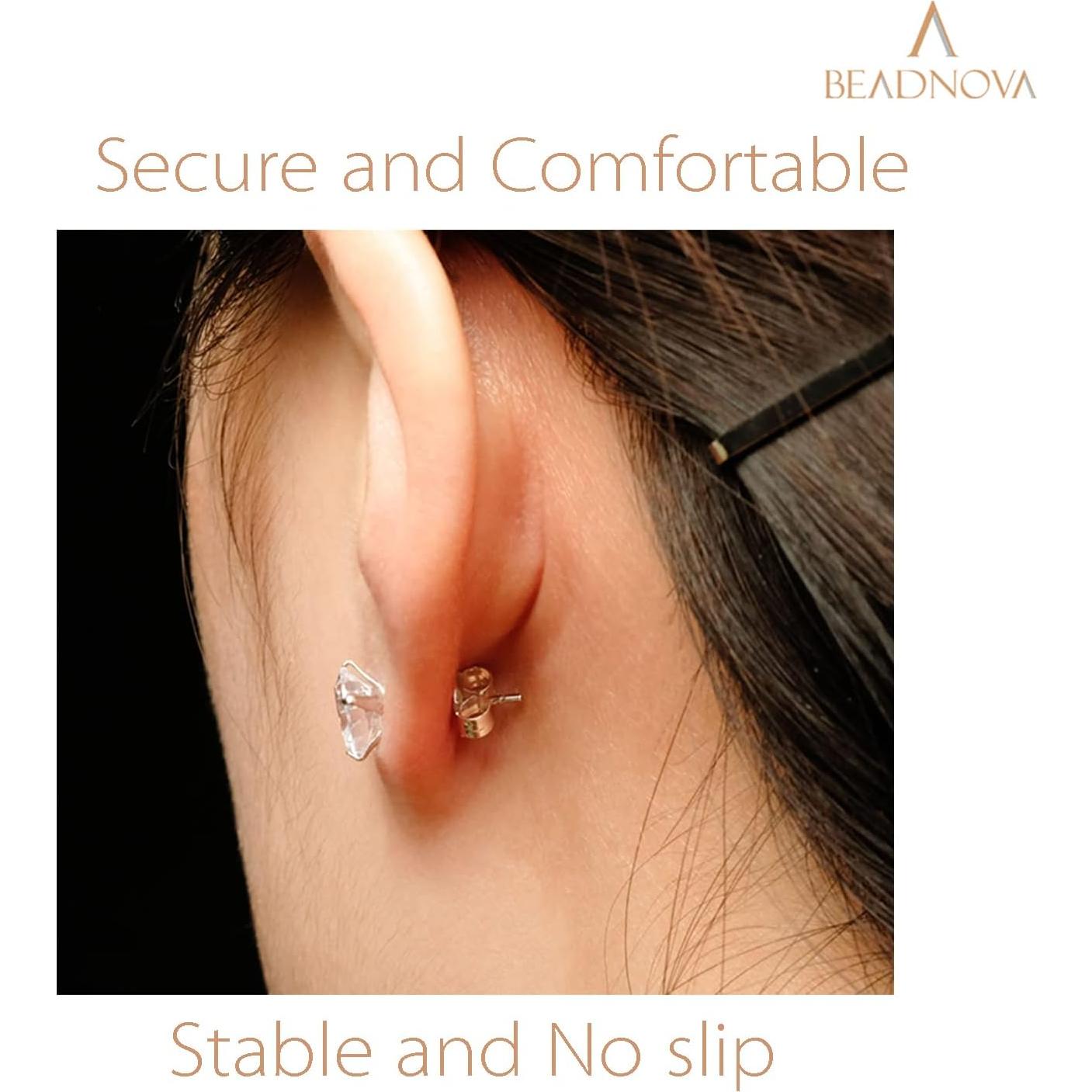 BEADNOVA 400 Respaldo de Aretes Acero Inoxidable Hipoalergénico