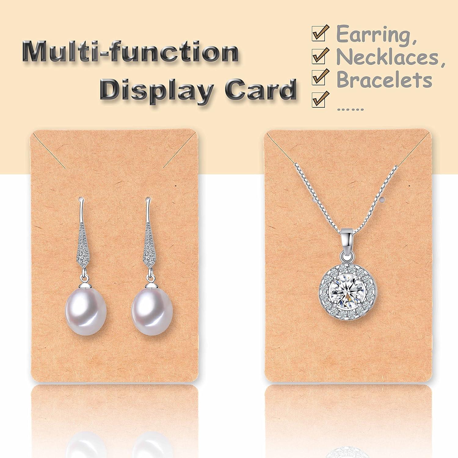 Set de Tarjetas para Pendientes BOOMIBOO - 100 Tarjetas, 200 Respaldo, 100 Bolsas