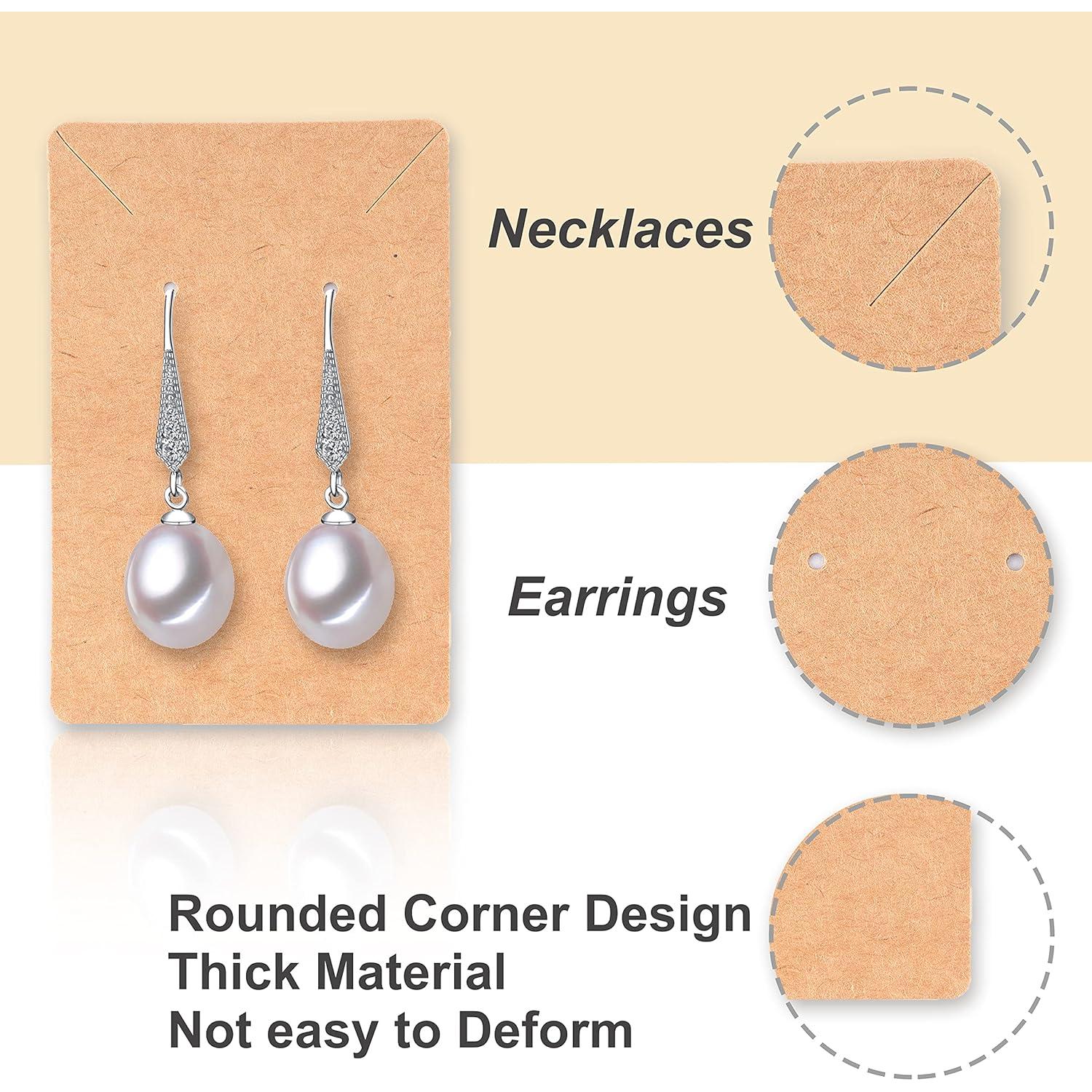 Set de Tarjetas para Pendientes BOOMIBOO - 100 Tarjetas, 200 Respaldo, 100 Bolsas