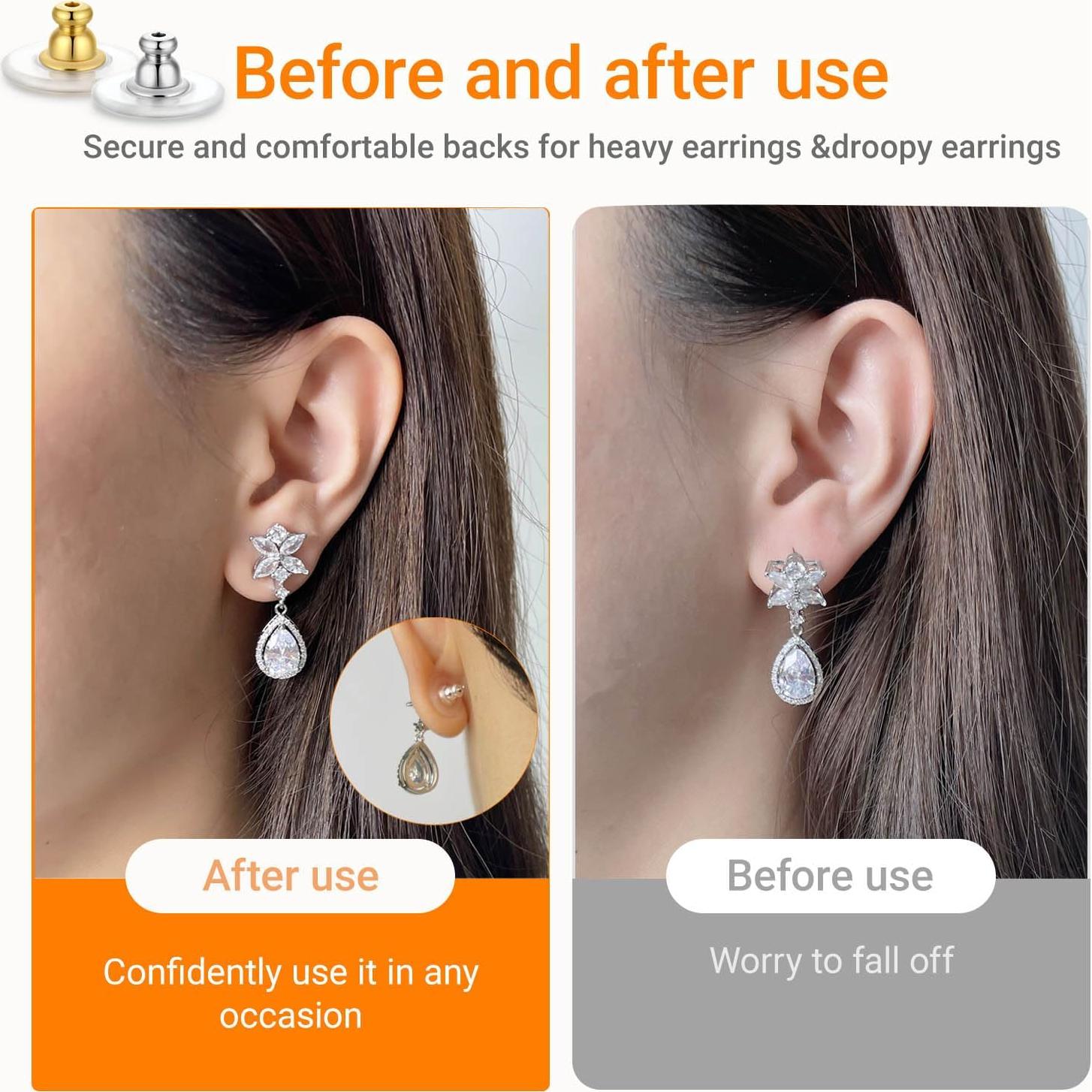 Resortes para Pendientes Pesados Hazifes 12mm Dorado 6 Pcs