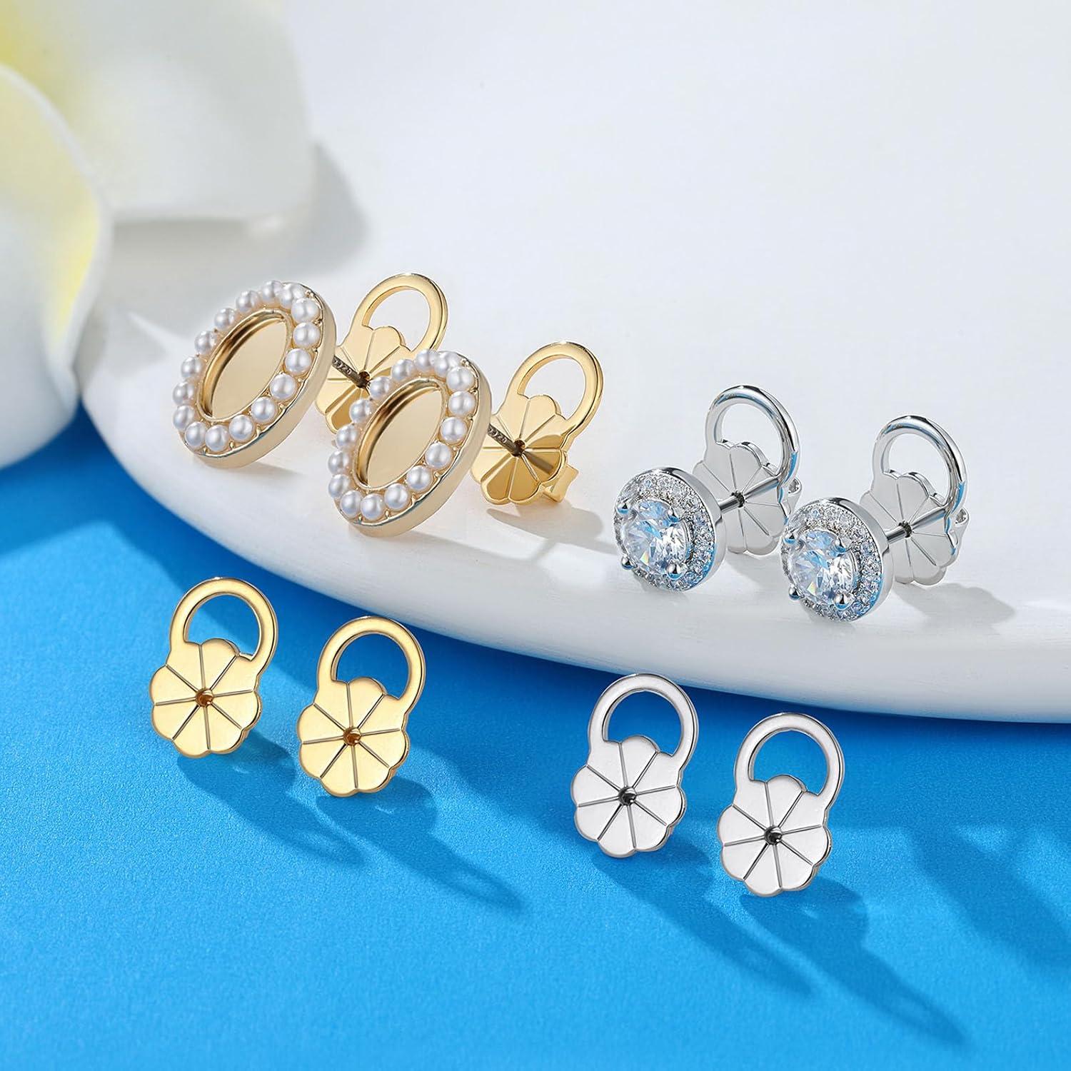 Resortes Elevadores Hipoalergénicos Moconar para Pendientes Pesados - 4 Pcs