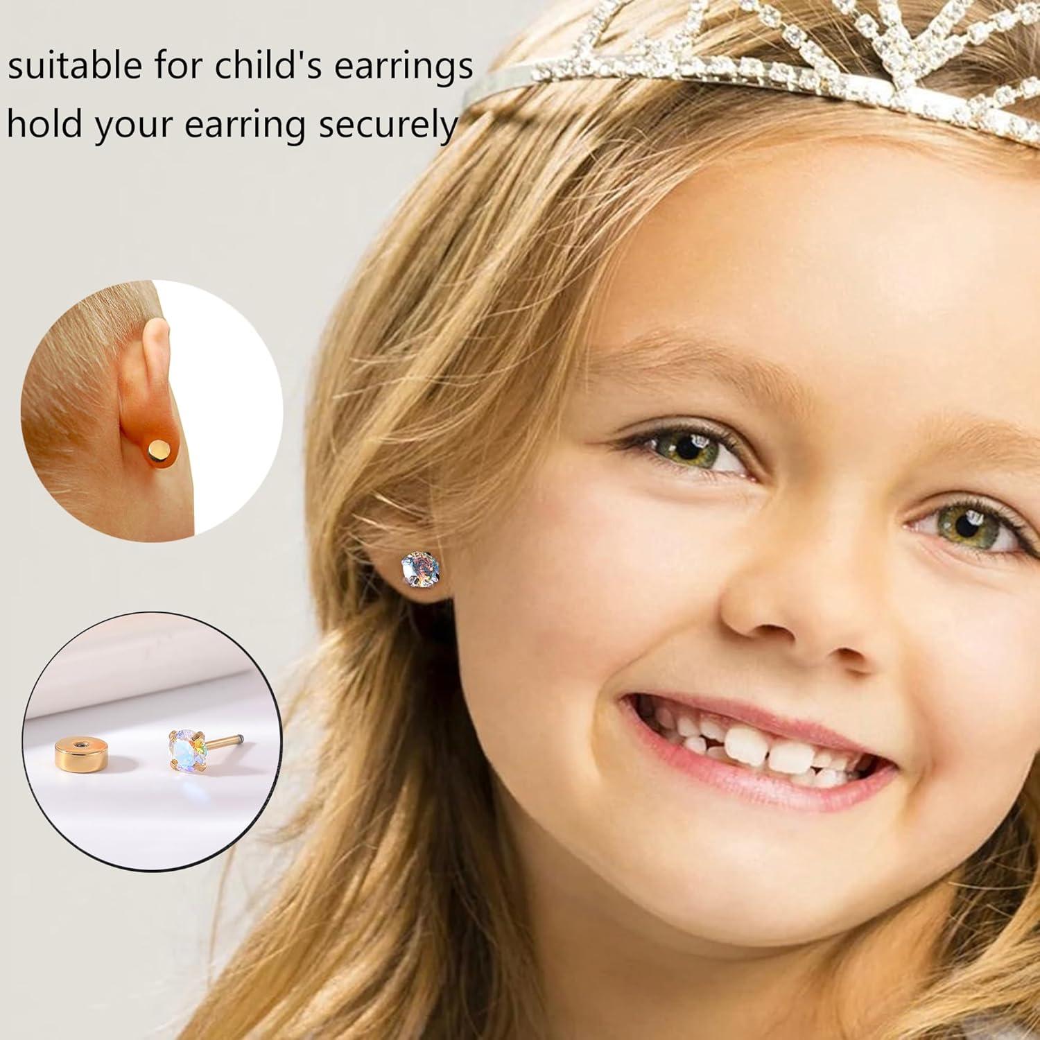 Soportes de Pendientes de Acero Inoxidable AOEDEJ 8 Pares 1.2mm