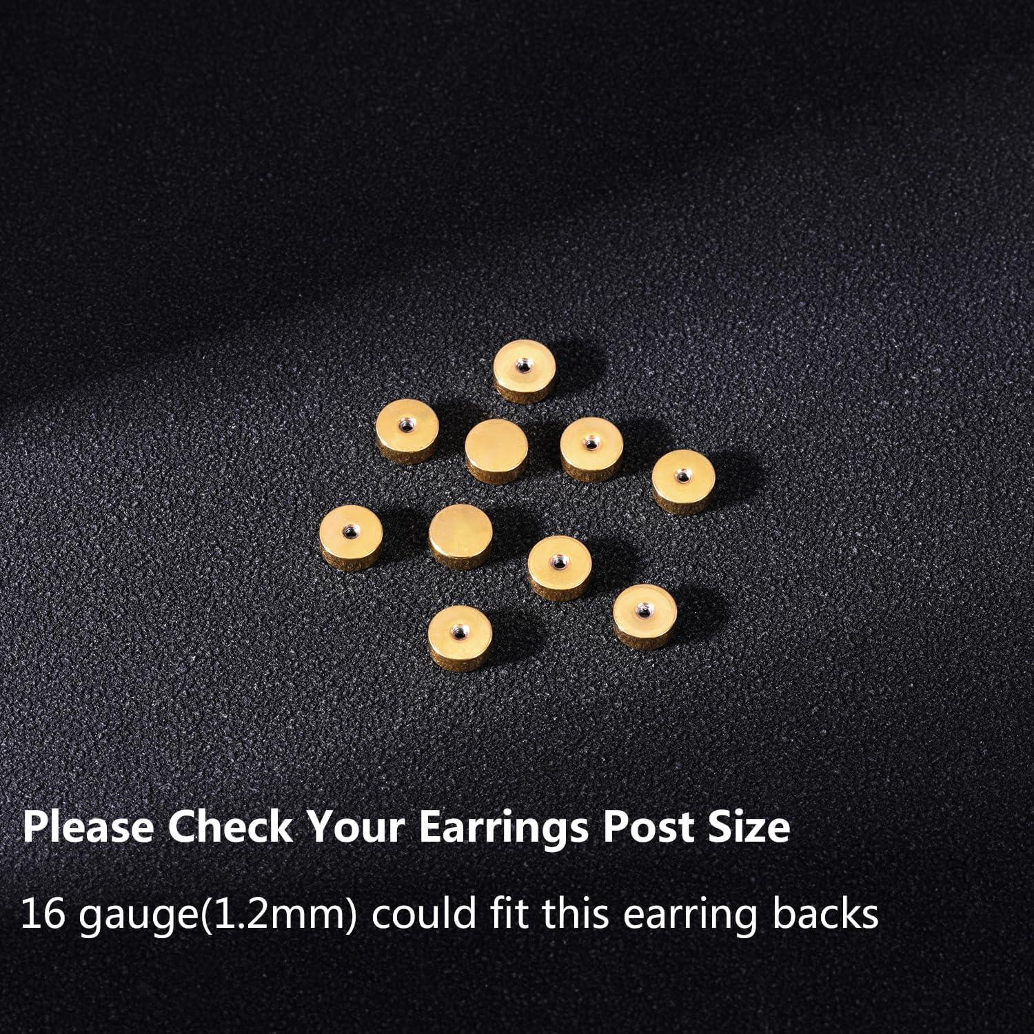 Soportes de Pendientes de Acero Inoxidable AOEDEJ 8 Pares 1.2mm