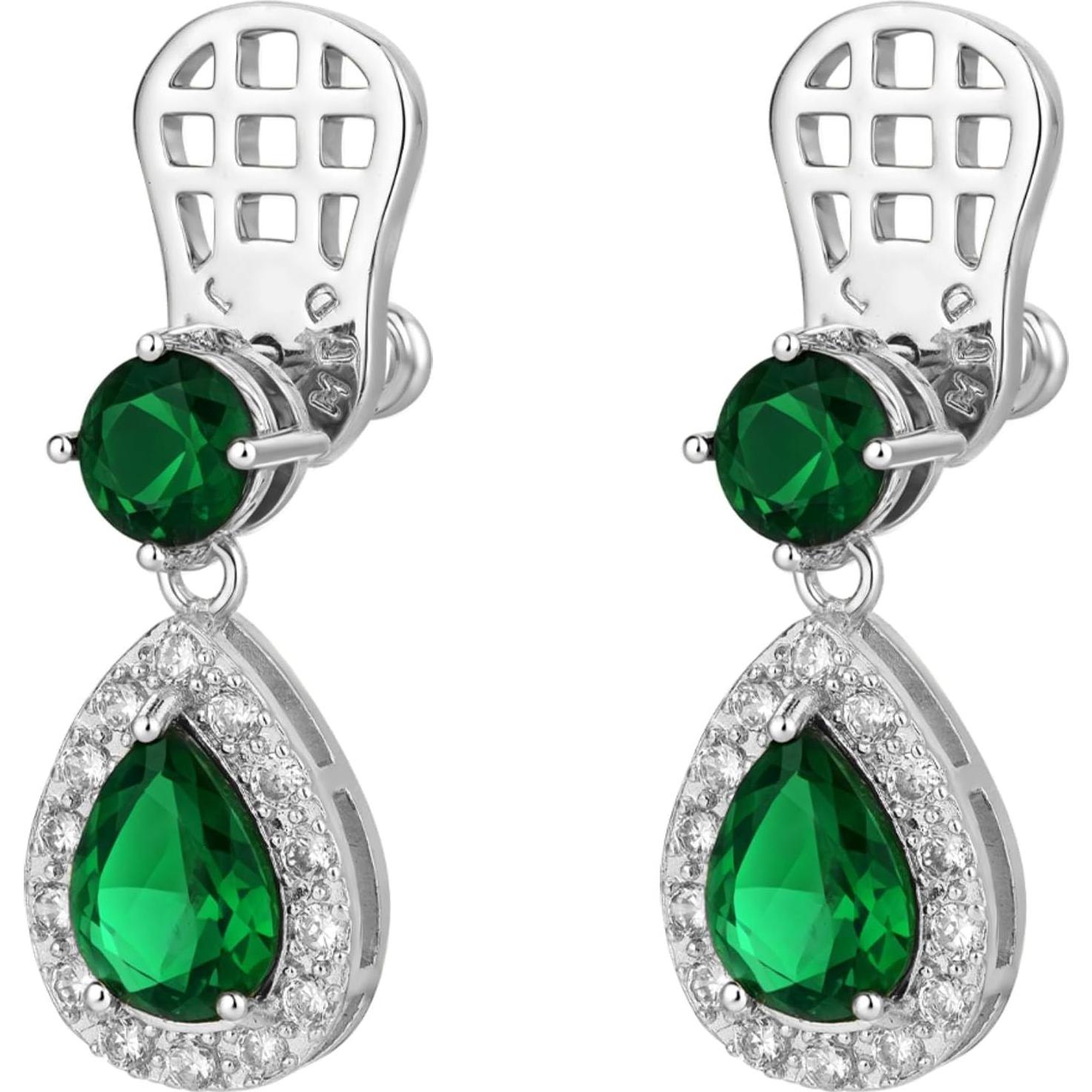 Respaldos Elevadores de Aretes JIACHARMED Oro Blanco 4 Piezas