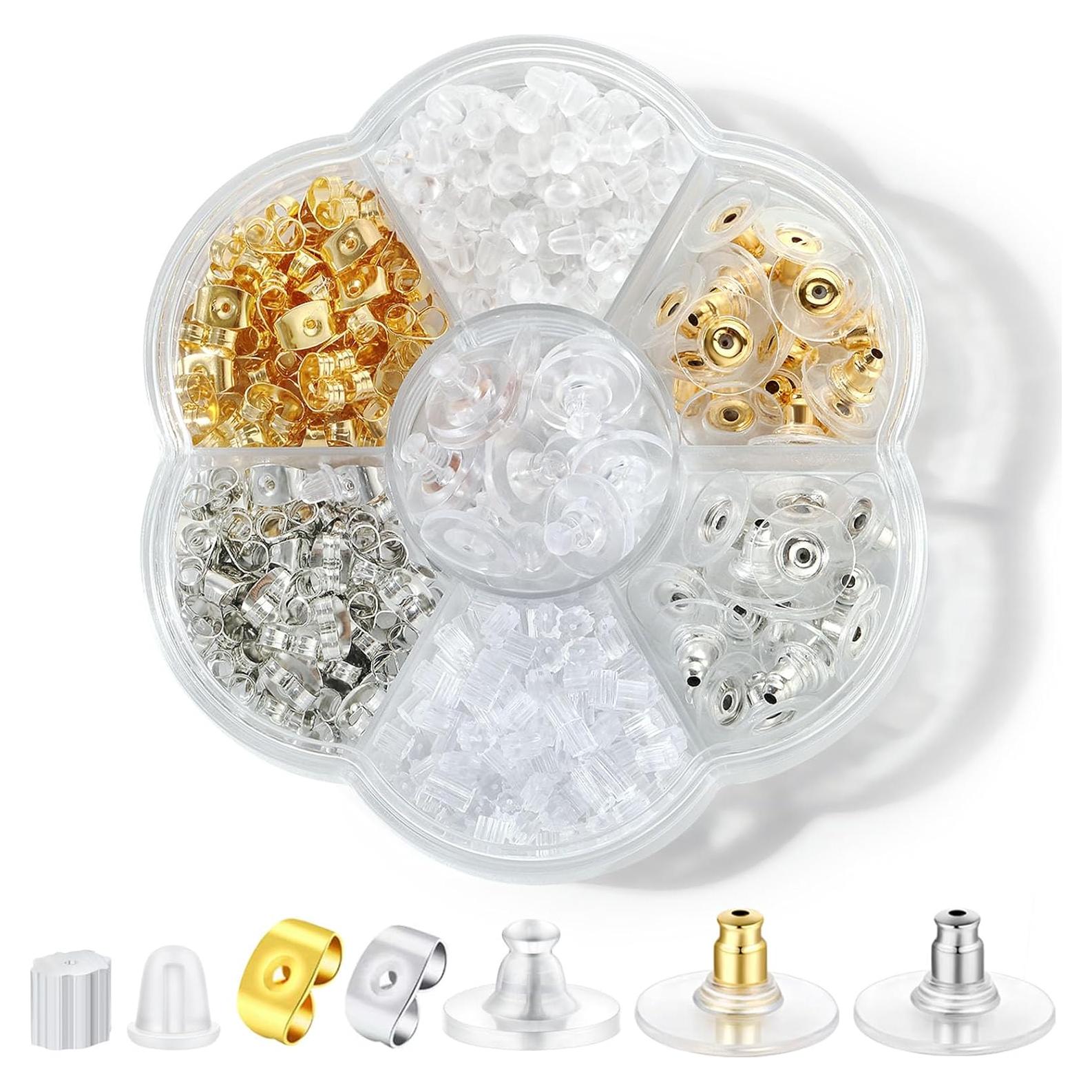 500 Respaldos de Pendientes Clutch Hazifes - 7 Estilos Hipoalergénicos