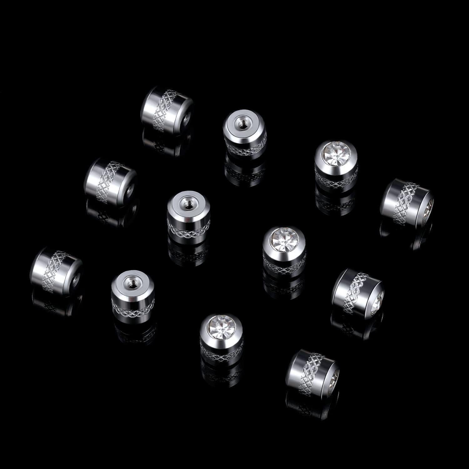 Respaldos de tornillo hipoalergénicos VOLUKA con CZ claro - 6 pares