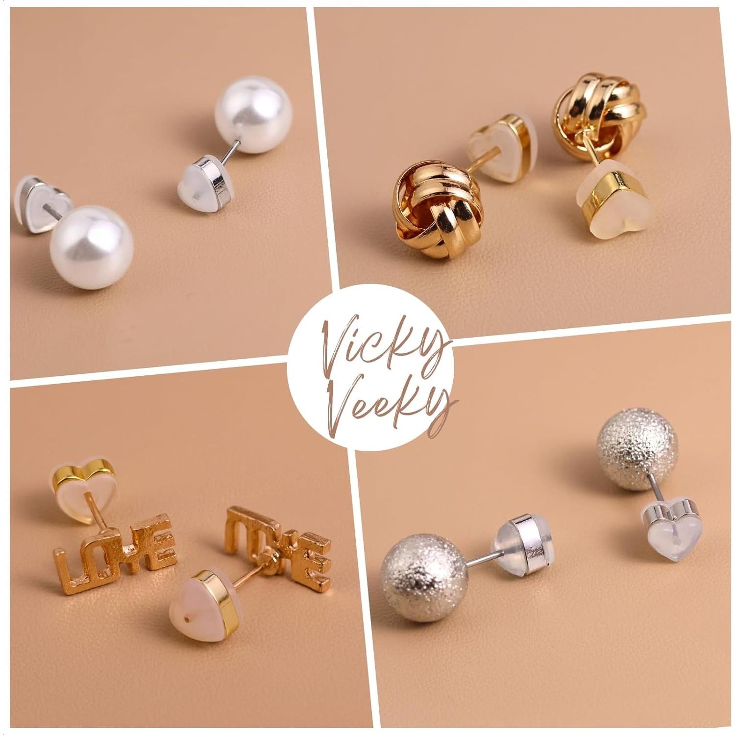 Resortes de Silicona para Pendientes VeekyVicky - Pack de 12