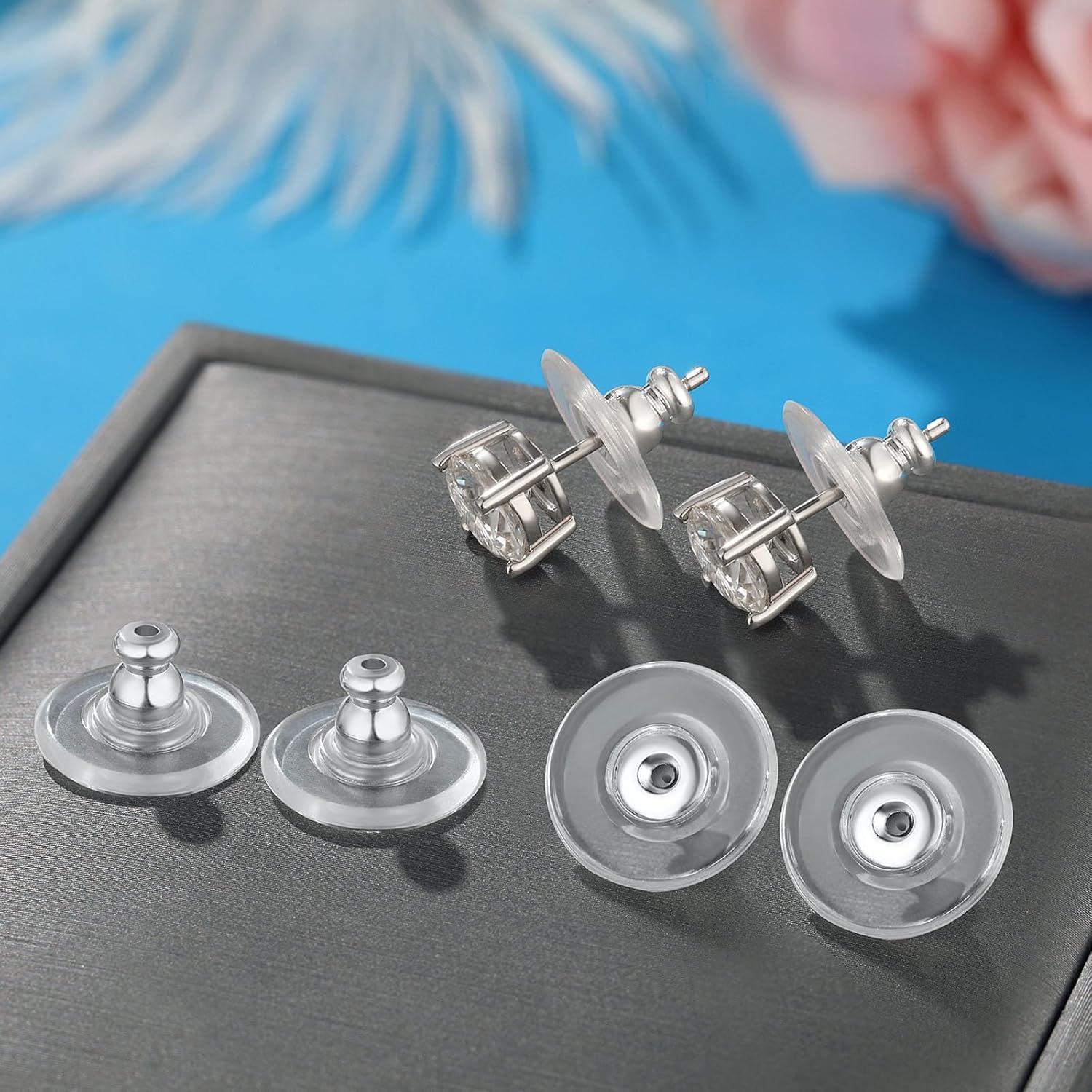 6 Piezas Respaldo de Aretes Grandes Formulen 12mm Hipoalergénico