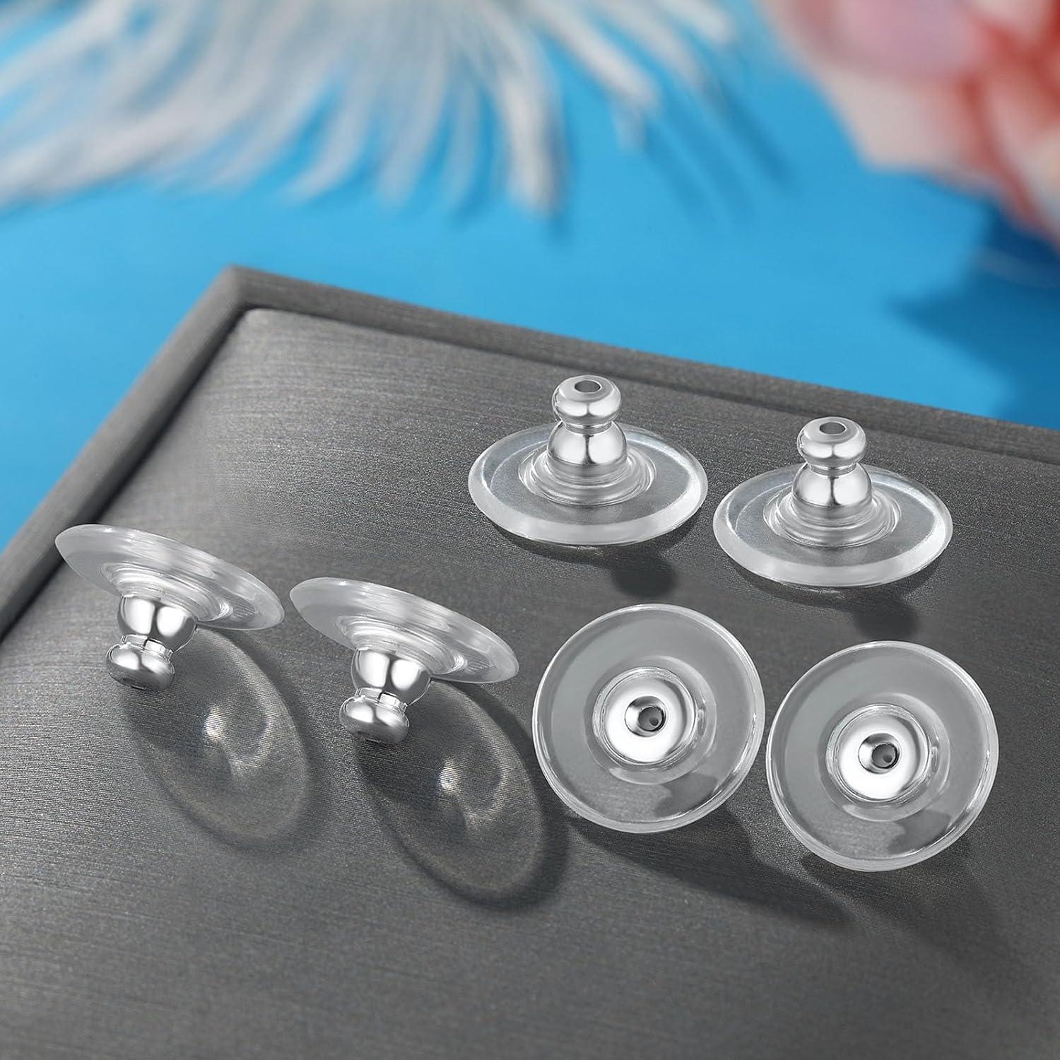 6 Piezas Respaldo de Aretes Grandes Formulen 12mm Hipoalergénico