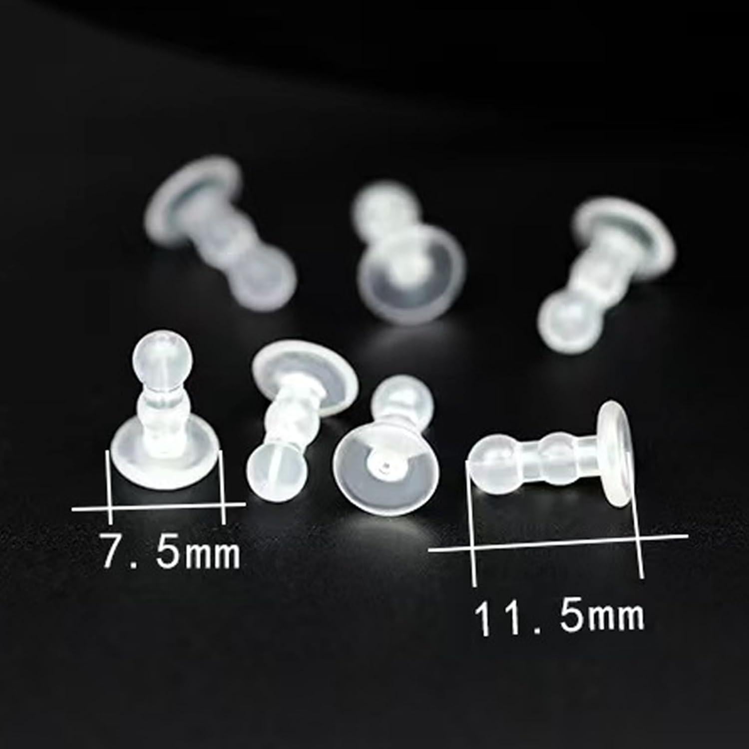 Respaldos de Aretes Impenetrables Qualima 50pcs TPE Suave