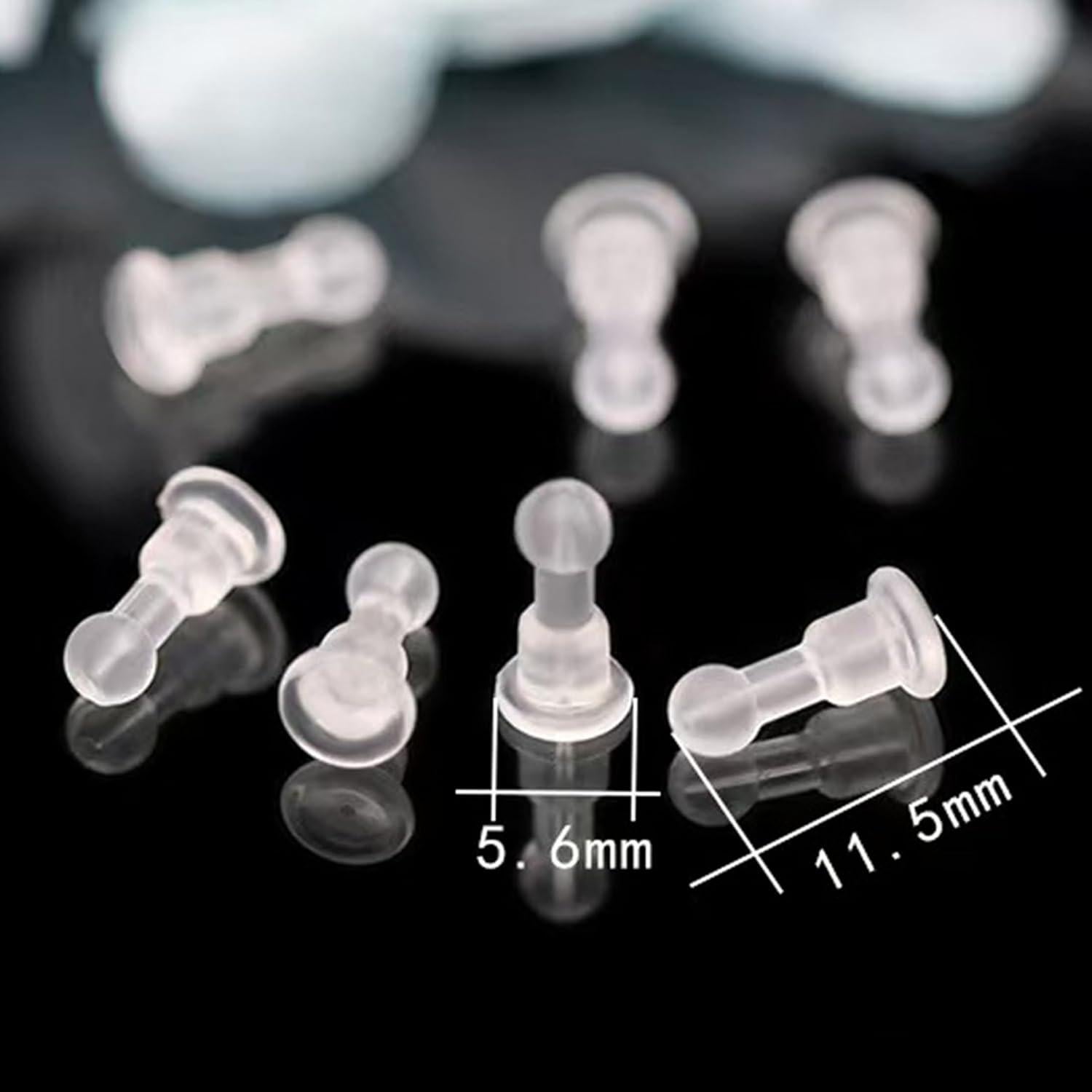 Respaldos de Aretes Suaves Meniala 50pcs Grado Médico TPE