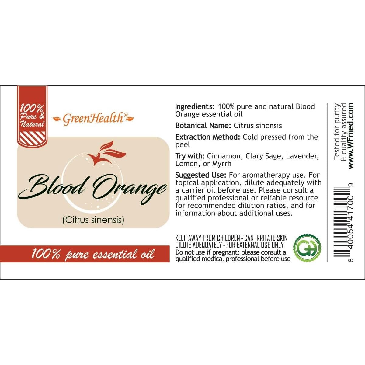 Aceite Esencial Naranja Sangre GreenHealth 118 ml Puro