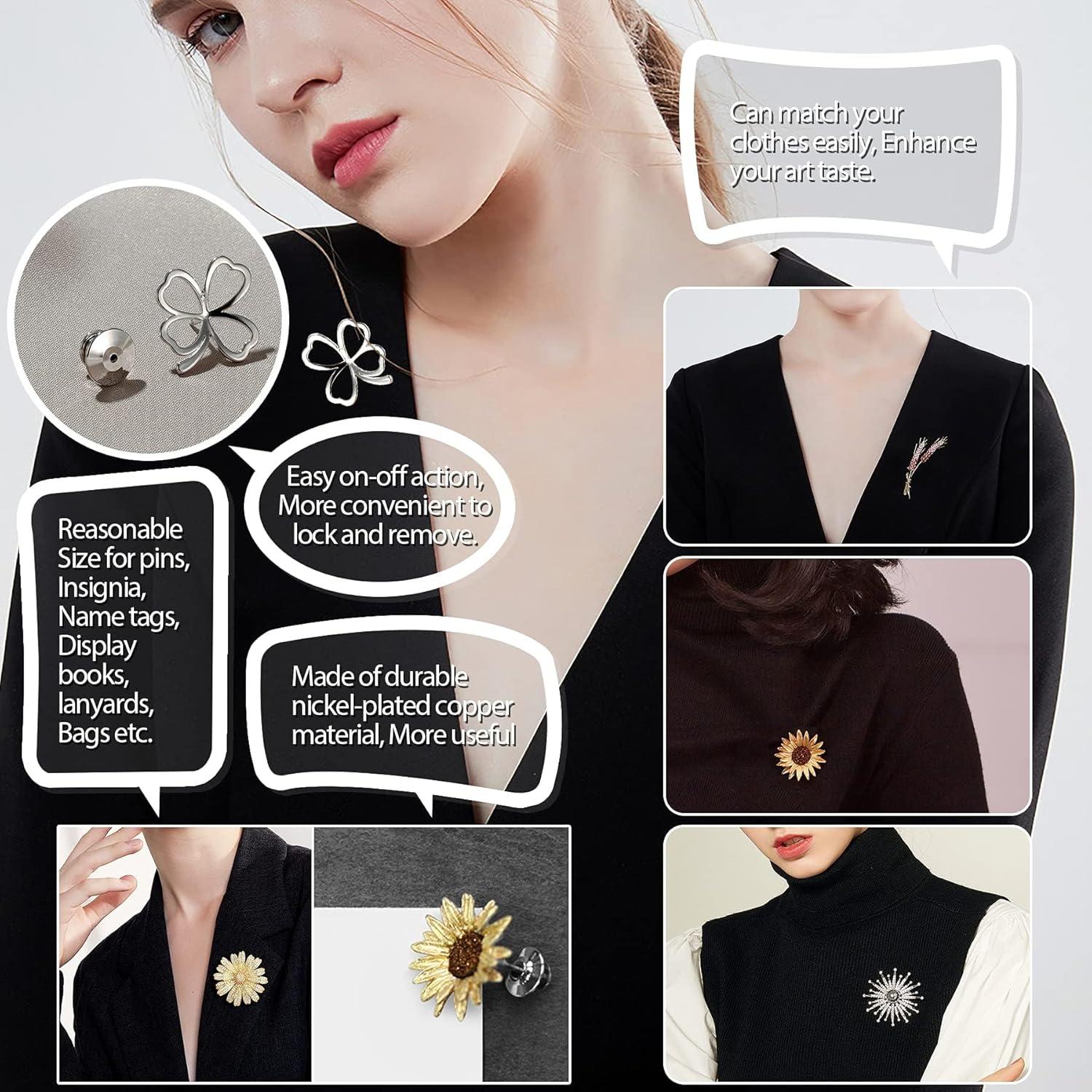 30 Sujetadores de Pin Metálicos DECYOOL Cobre Niquelado