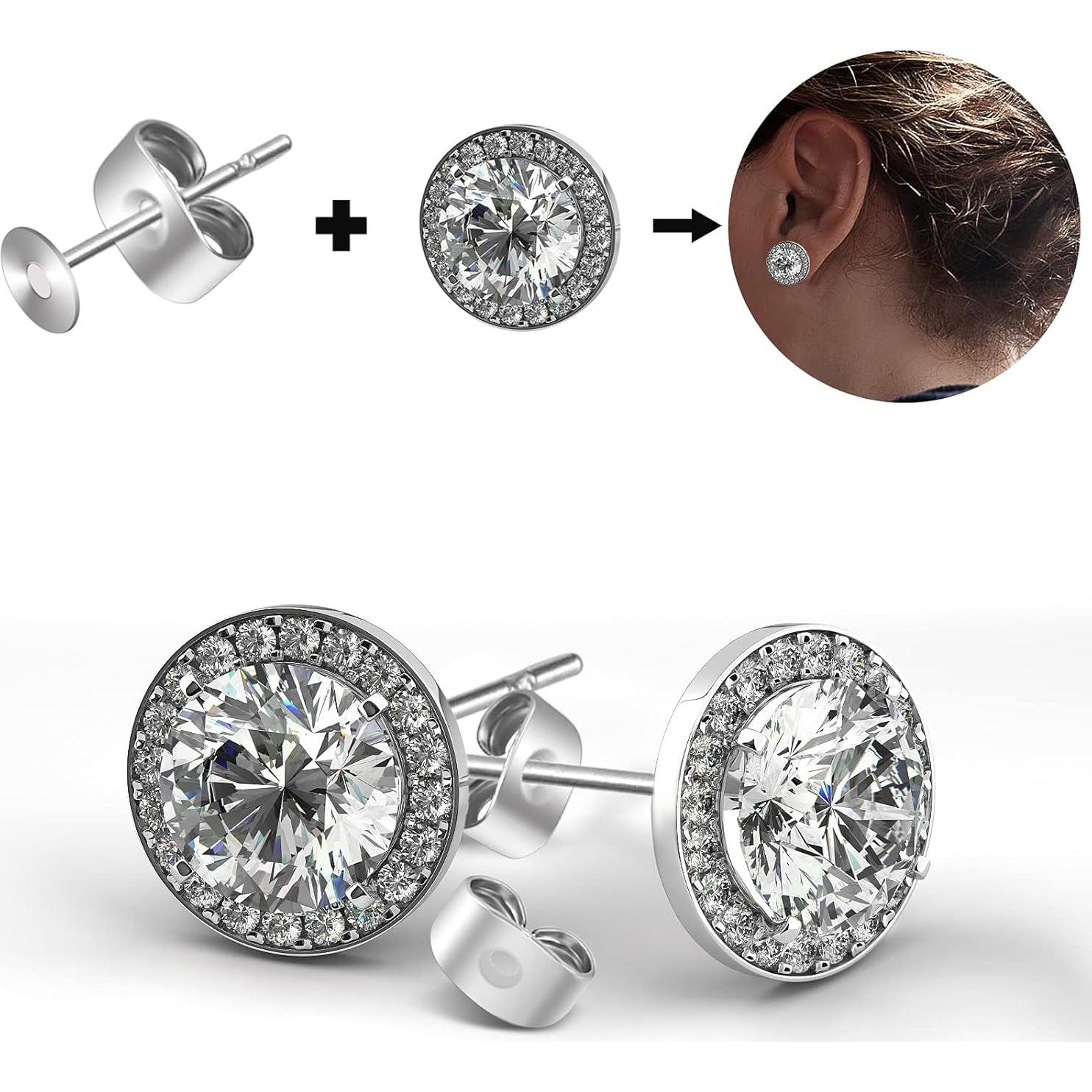 1200 Puntos y Respaldos de Aretes AROIC - Acero Inoxidable Hipoalergénico