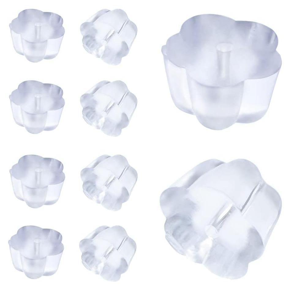 Respaldo de Aretes de Silicona Transparente Chunney 600 Piezas
