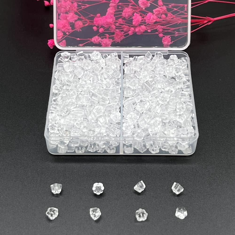 Respaldo de Aretes de Silicona Transparente Chunney 600 Piezas