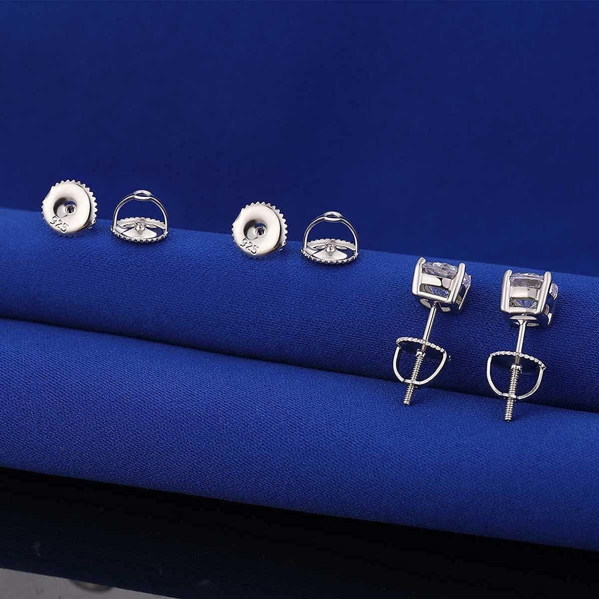 2 Pares de Respaldos de Aretes de Tornillo Kouley 6mm Hipoalergénicos