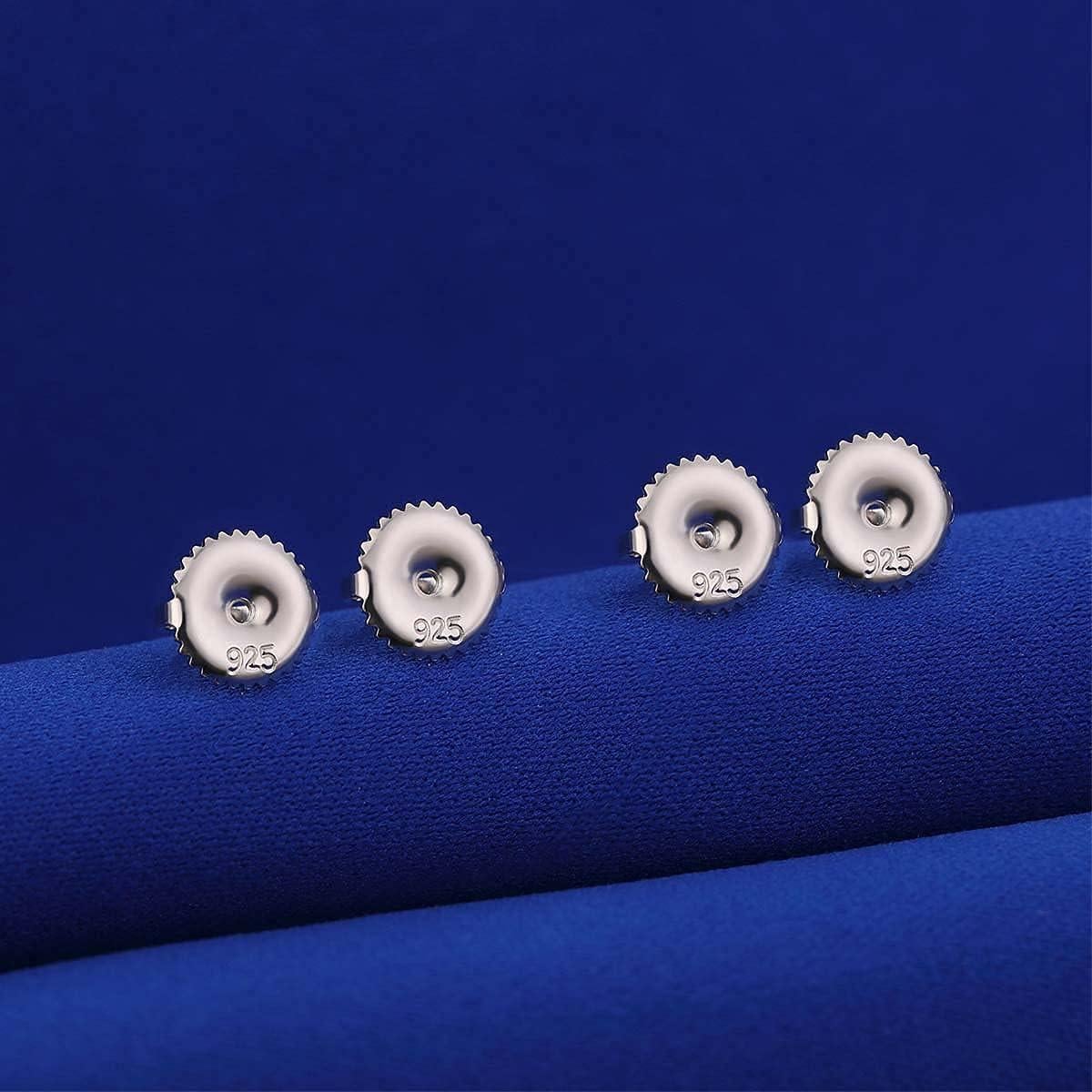 2 Pares de Respaldos de Aretes de Tornillo Kouley 6mm Hipoalergénicos