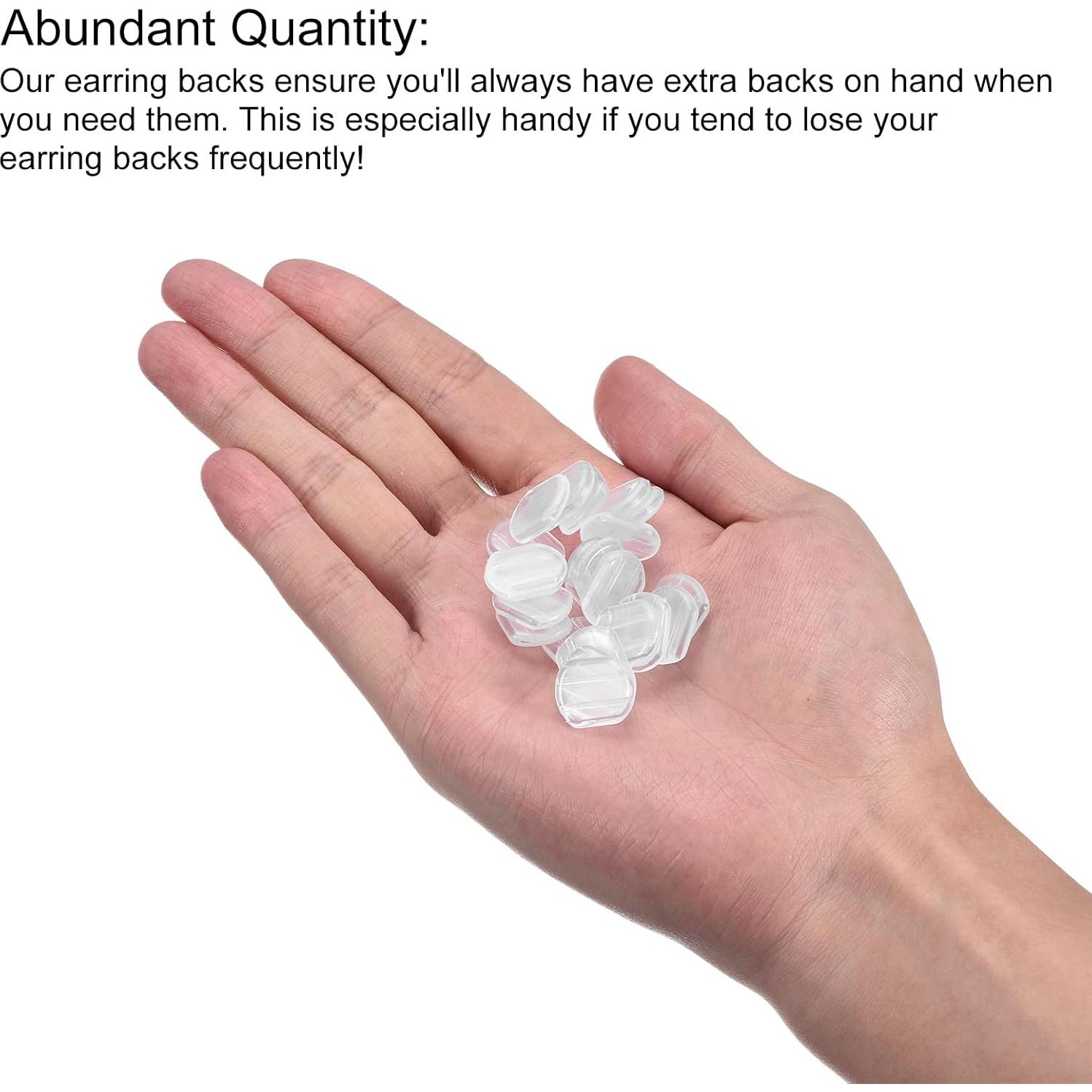 Almohadillas para Pendientes Clip-On uxcell 40pcs Silicona 15x12mm