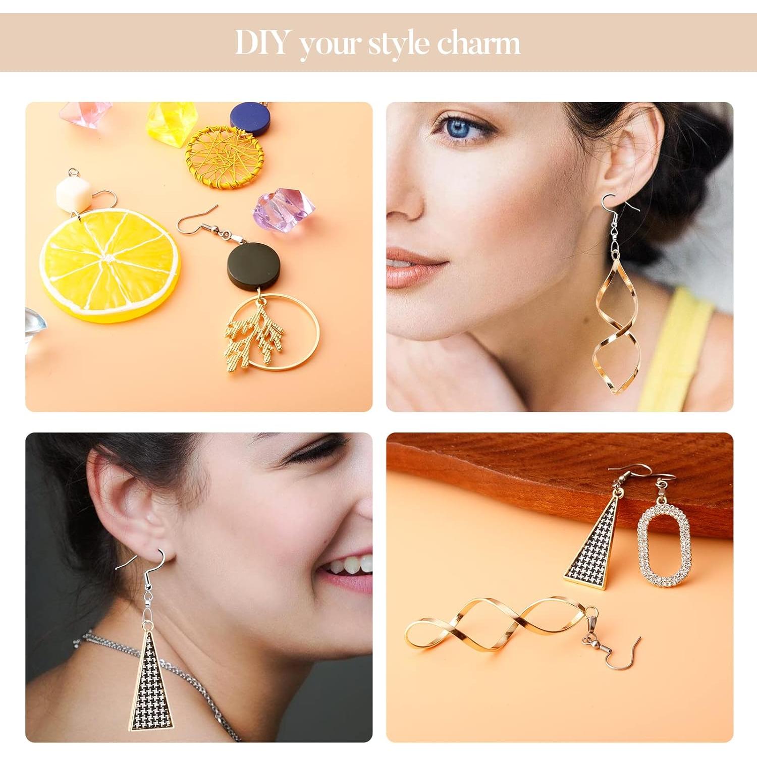 Ganchos de Aretes Hipoalergénicos VIW Acero Inoxidable 100 Piezas